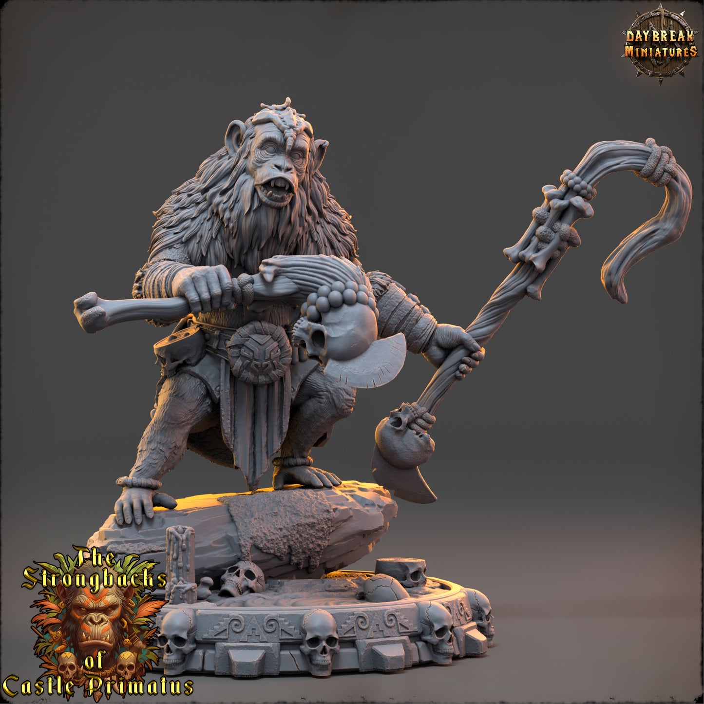 Ape Sorcerer Miniature | Brak Stormar