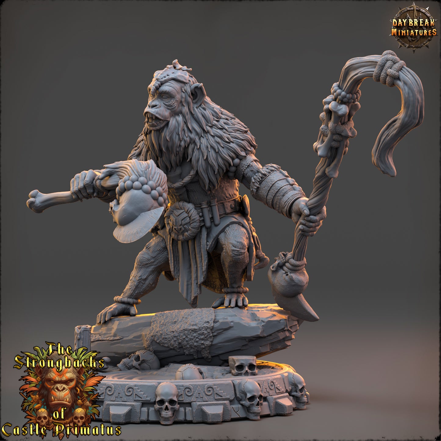 Ape Sorcerer Miniature | Brak Stormar