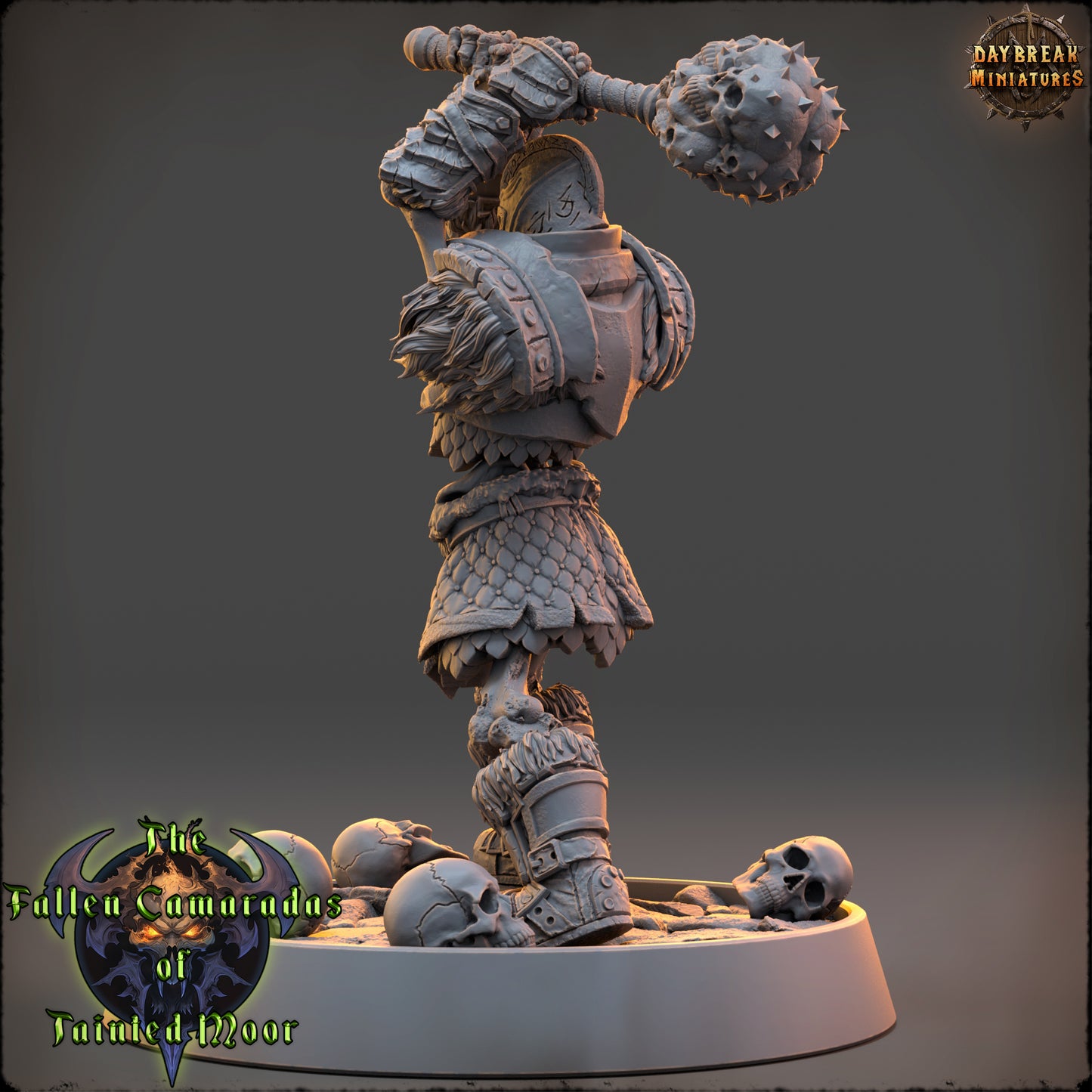 Undead Barbarian Miniature | Captain Skullrend