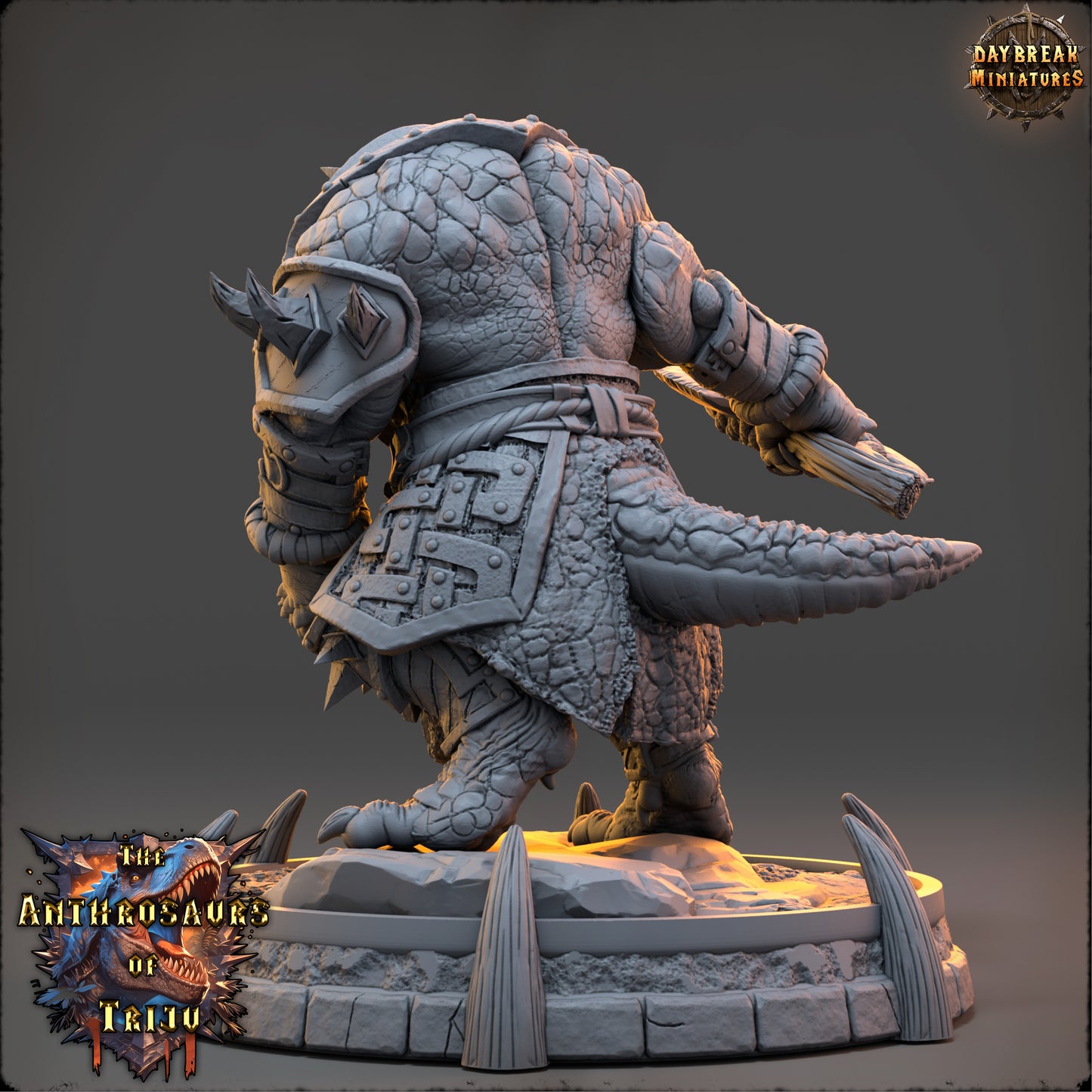 Anthrosaur Barbarian Miniature | Daost Brenner