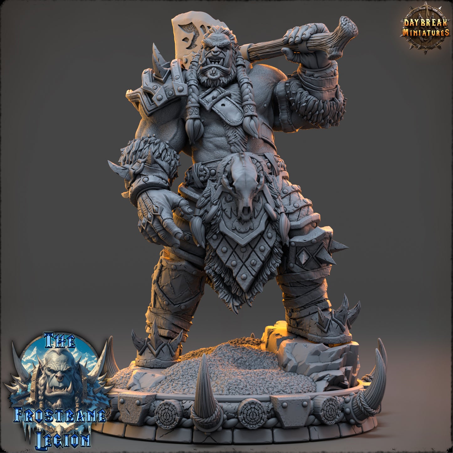Orc Barbarian Miniature | Draumir the Frostborn