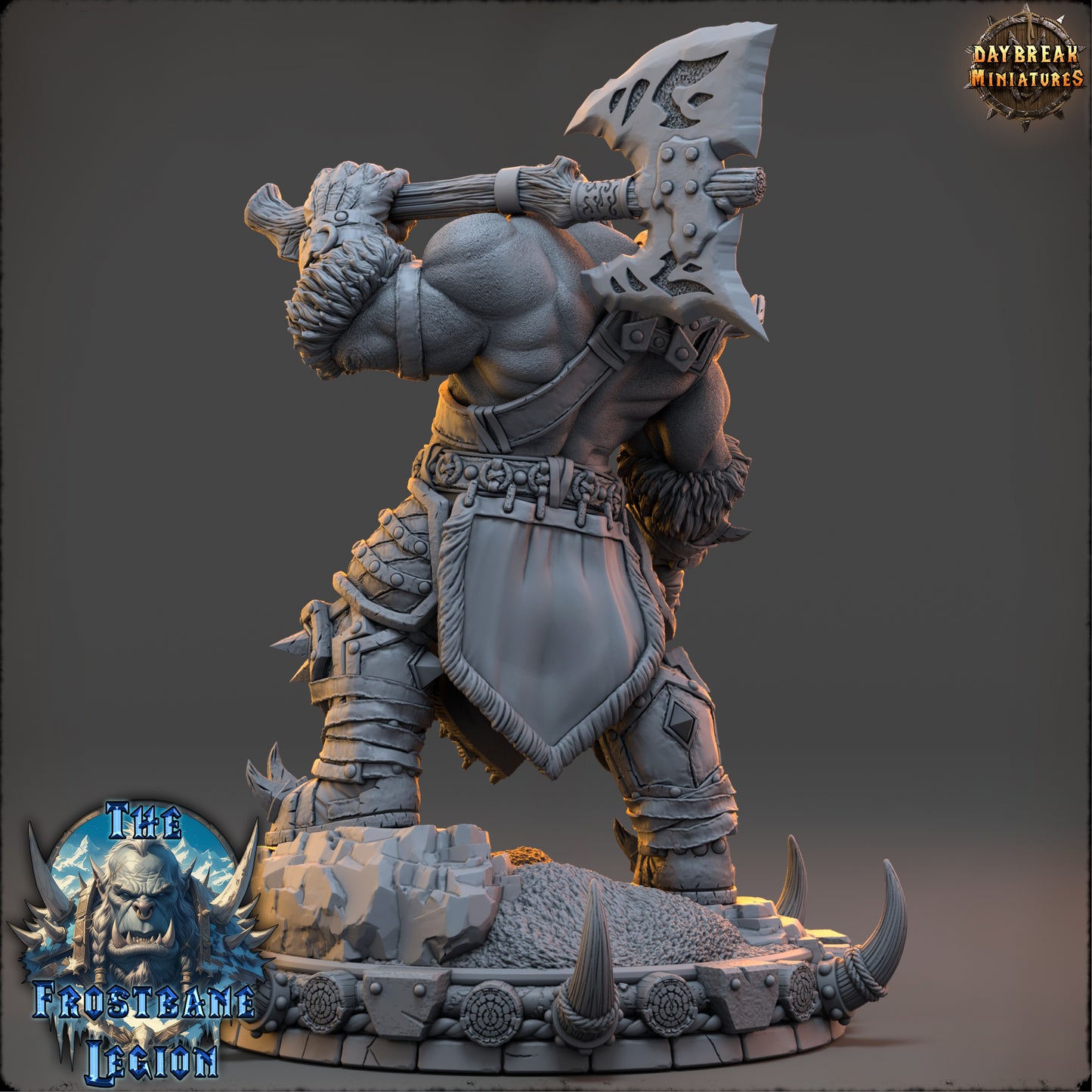 Orc Barbarian Miniature | Draumir the Frostborn