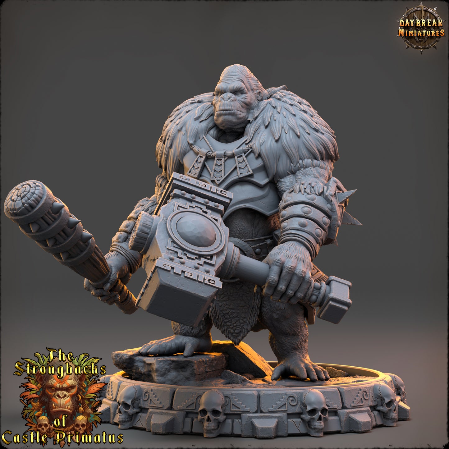 Ape Warrior Miniature | Grak Bloodren