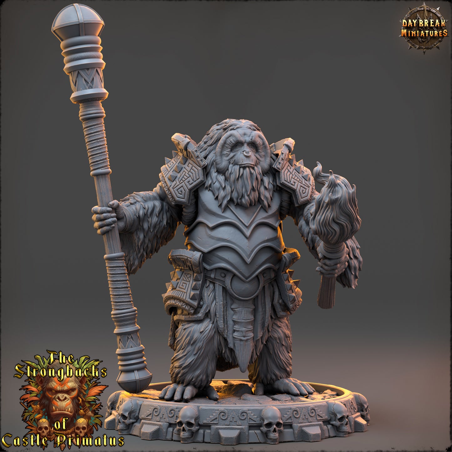 Ape Cleric Miniature | Hral Fyrnax