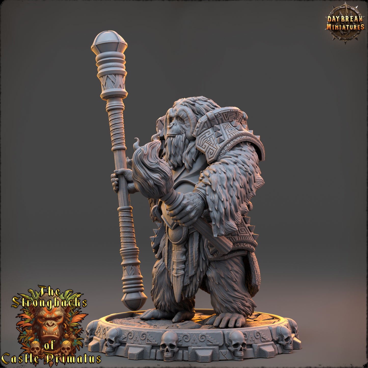 Ape Cleric Miniature | Hral Fyrnax
