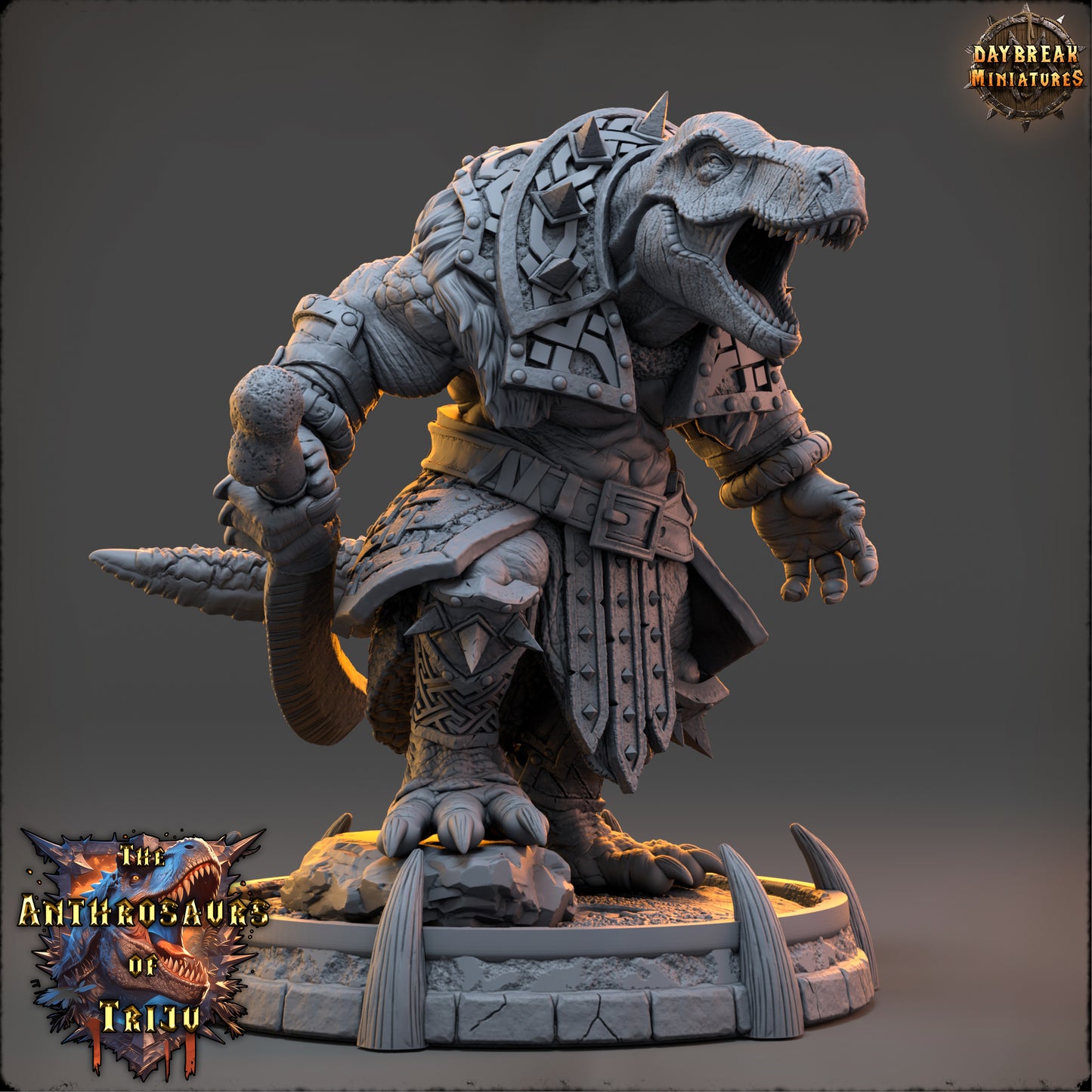 Anthrosaur Fighter Miniature | Krenna Klavis