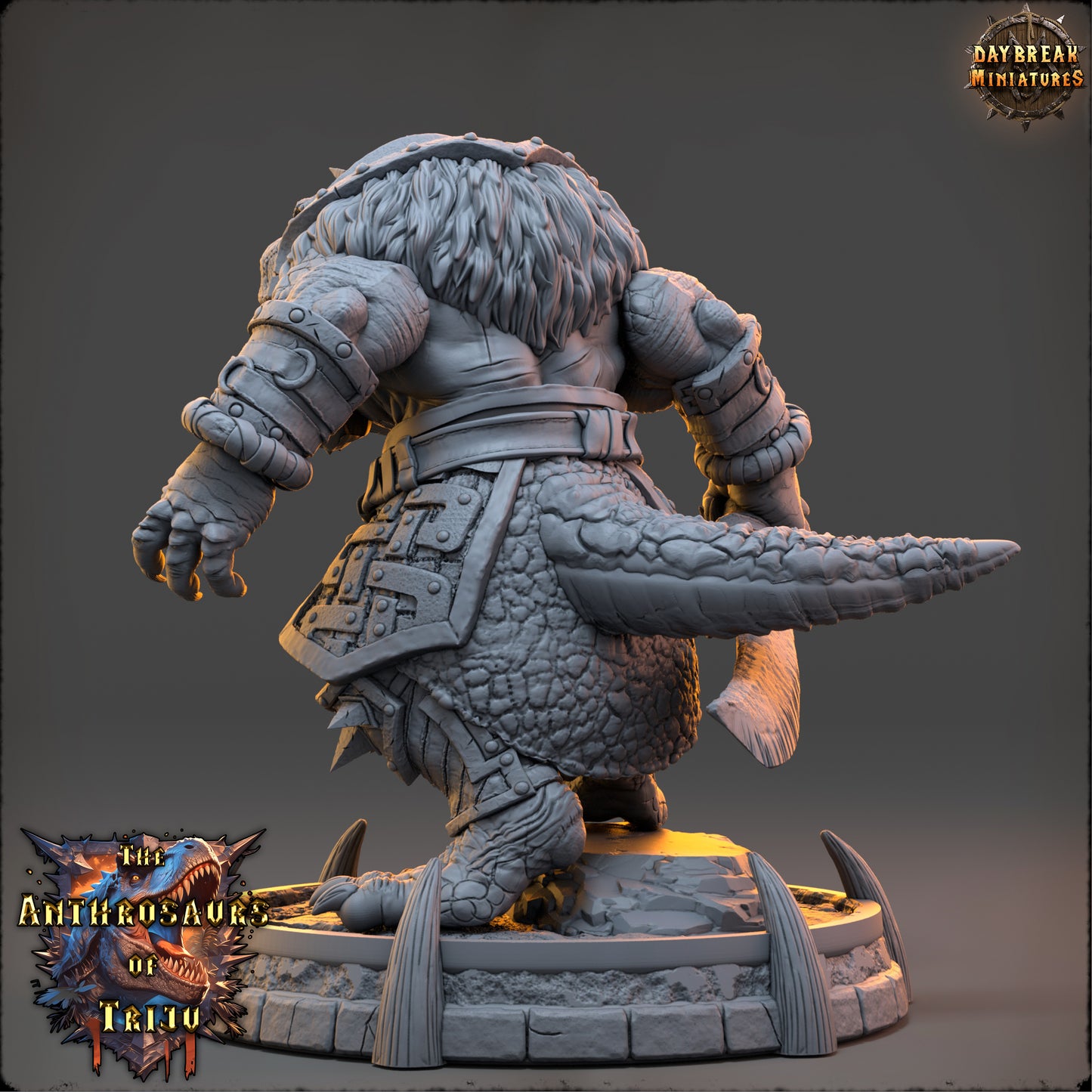 Anthrosaur Fighter Miniature | Krenna Klavis