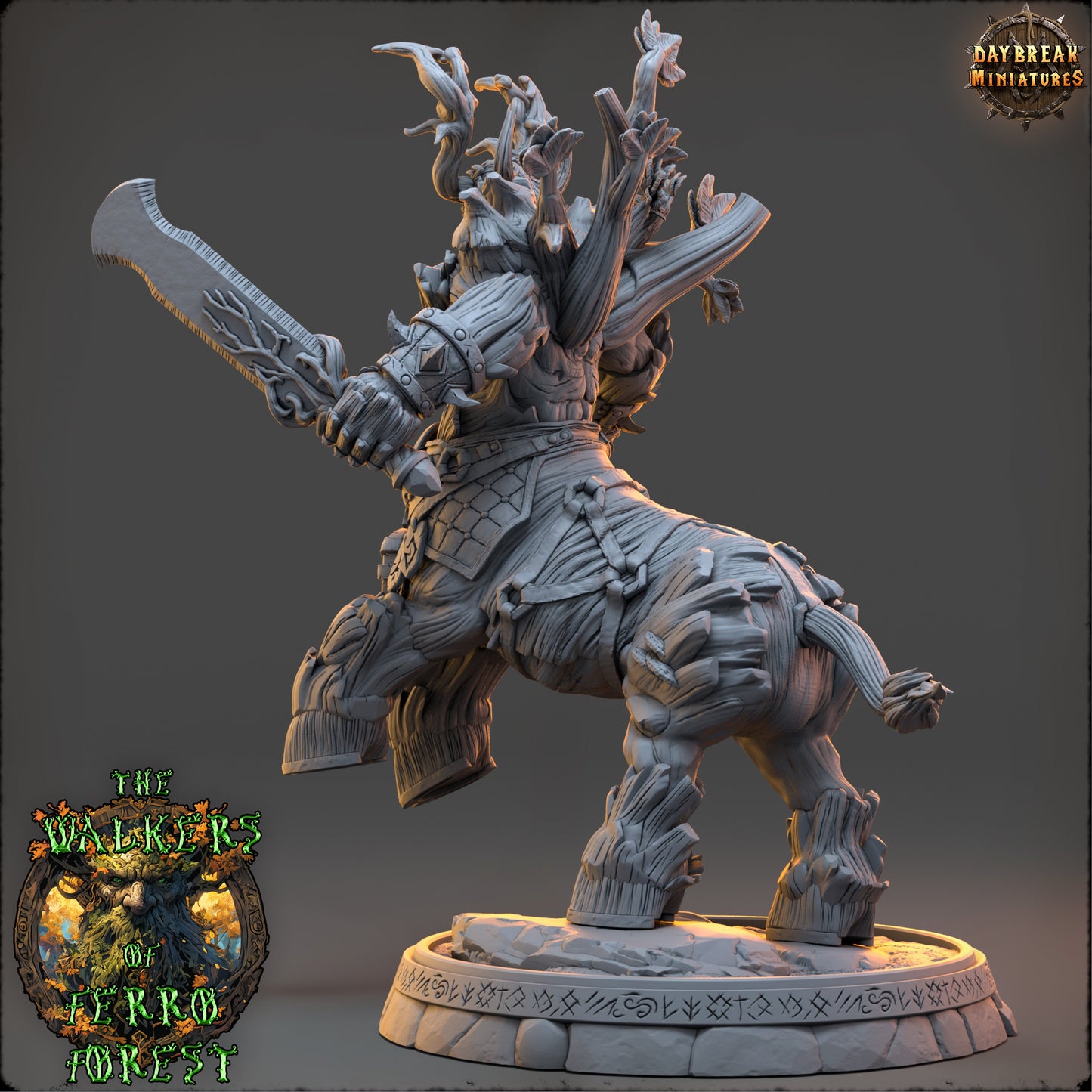 Forest Walker Warrior Miniature | Ritter Teryn Eldershade