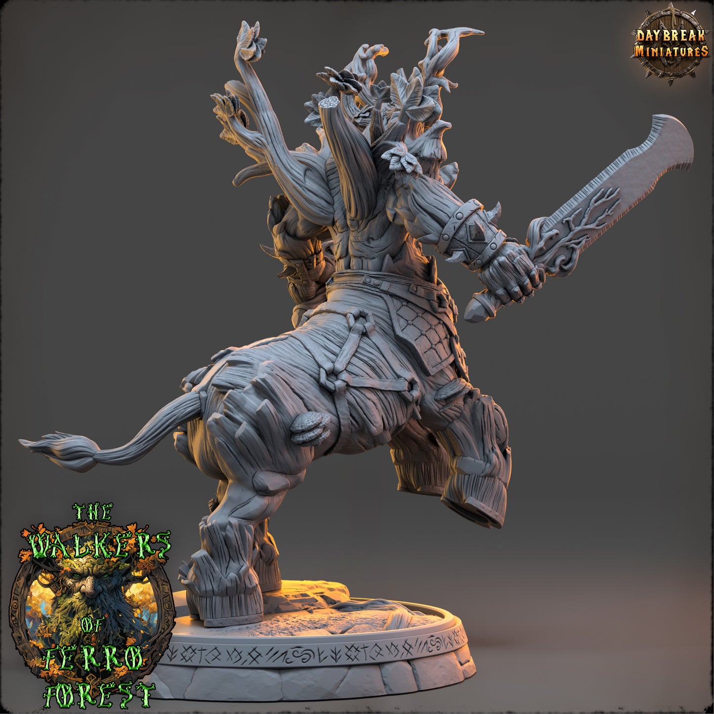 Forest Walker Warrior Miniature | Ritter Teryn Eldershade