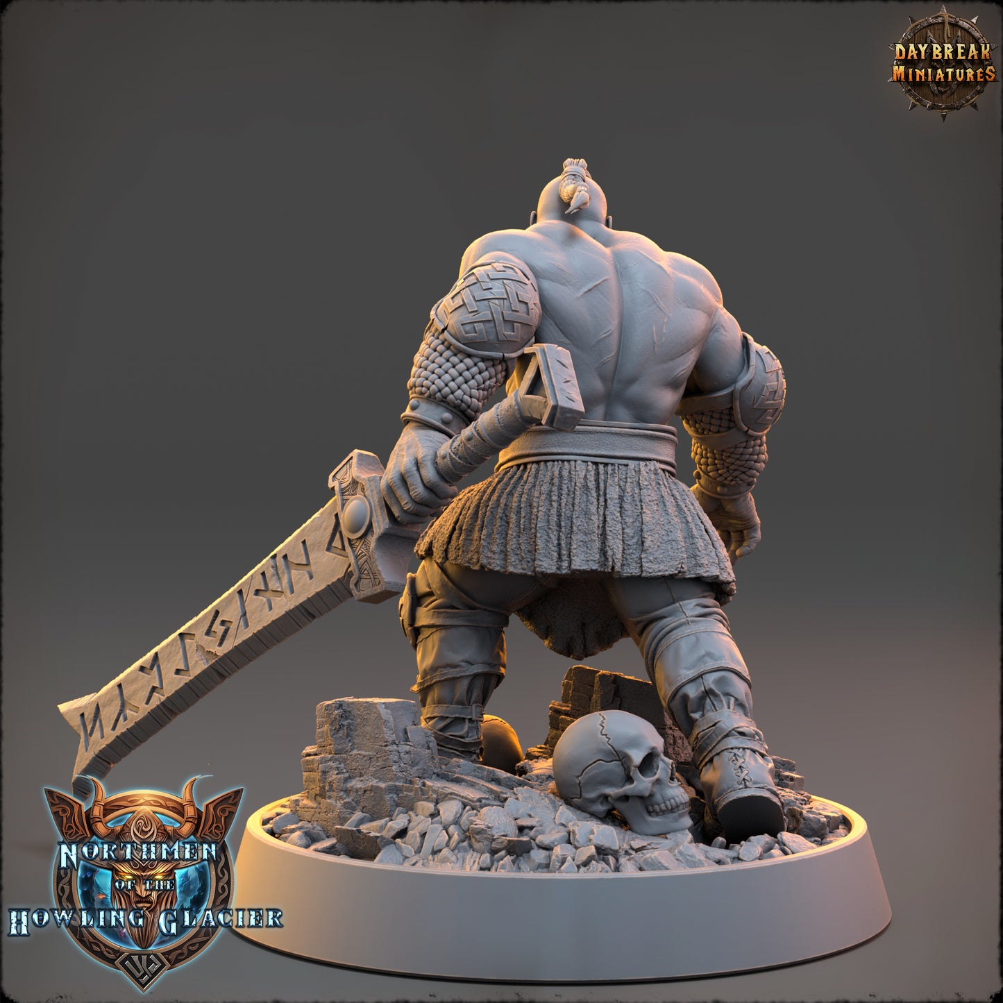 Viking Barbarian Miniature | Rogur Red