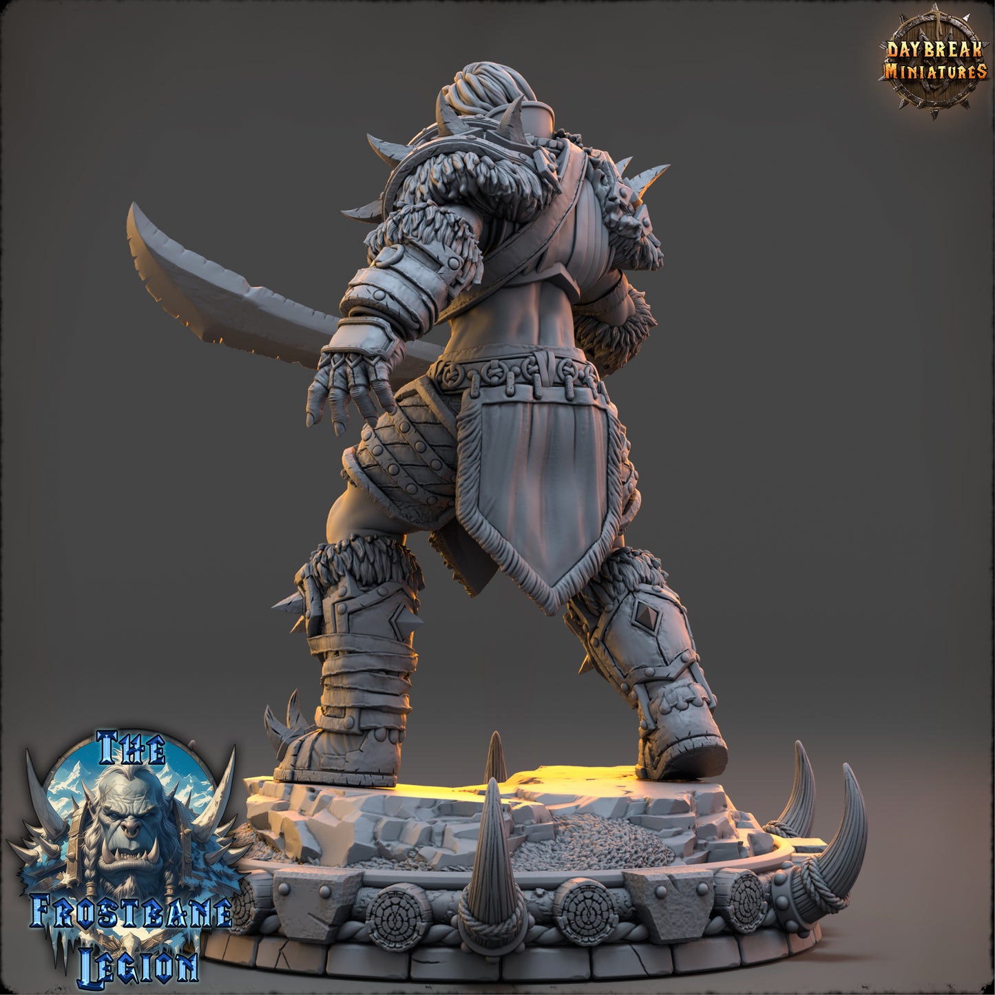 Orc Knight Miniature | Syrka the Blizzardborn