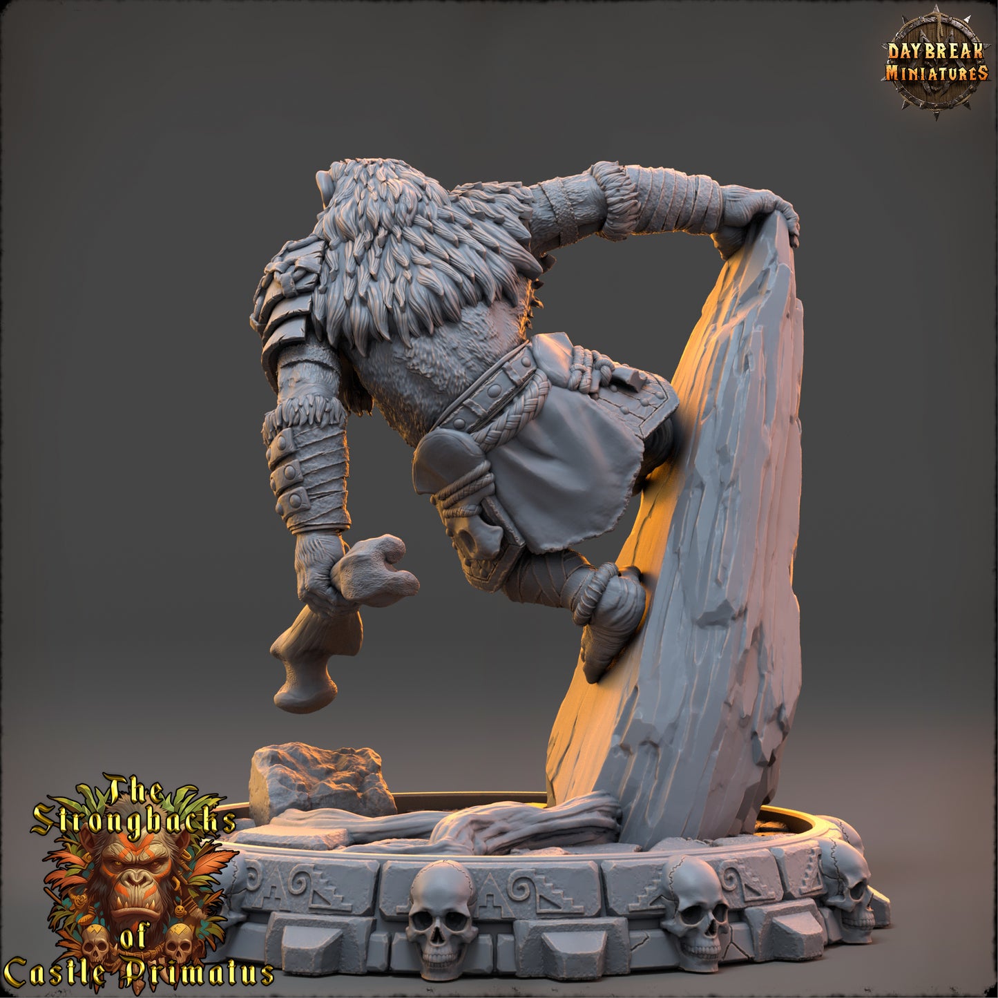 Ape Barbarian Miniature | Tharn Duskaal