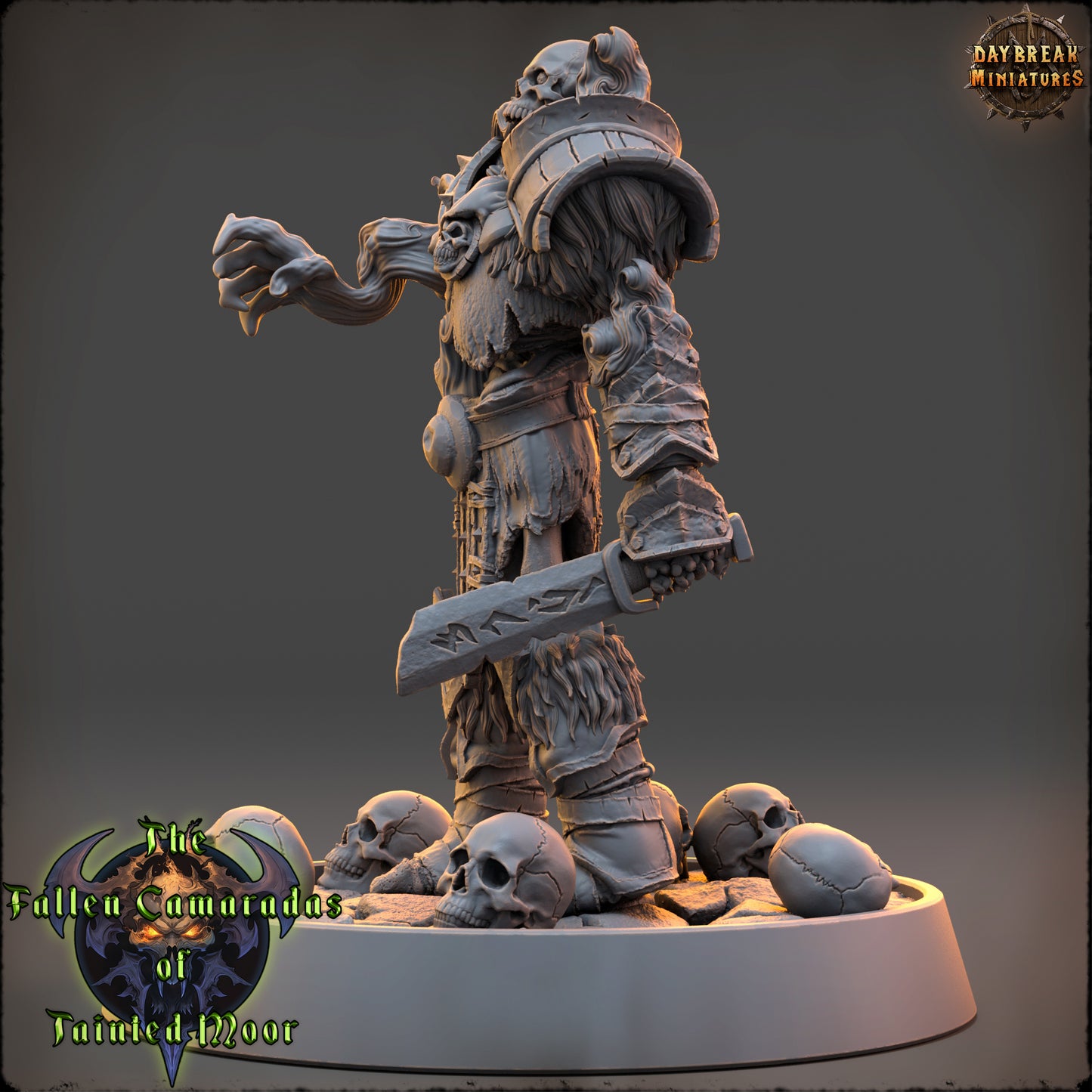 Undead Fighter Miniature | The Void Herald of Tainted Moor