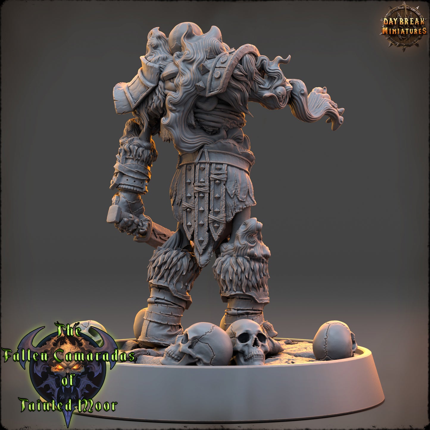 Undead Fighter Miniature | The Void Herald of Tainted Moor