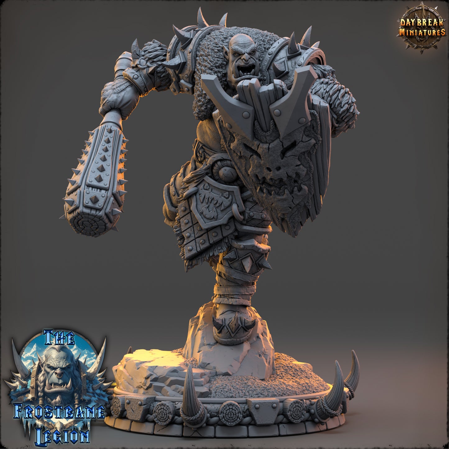 Orc Paladin Miniature | Throggar Wolfbane