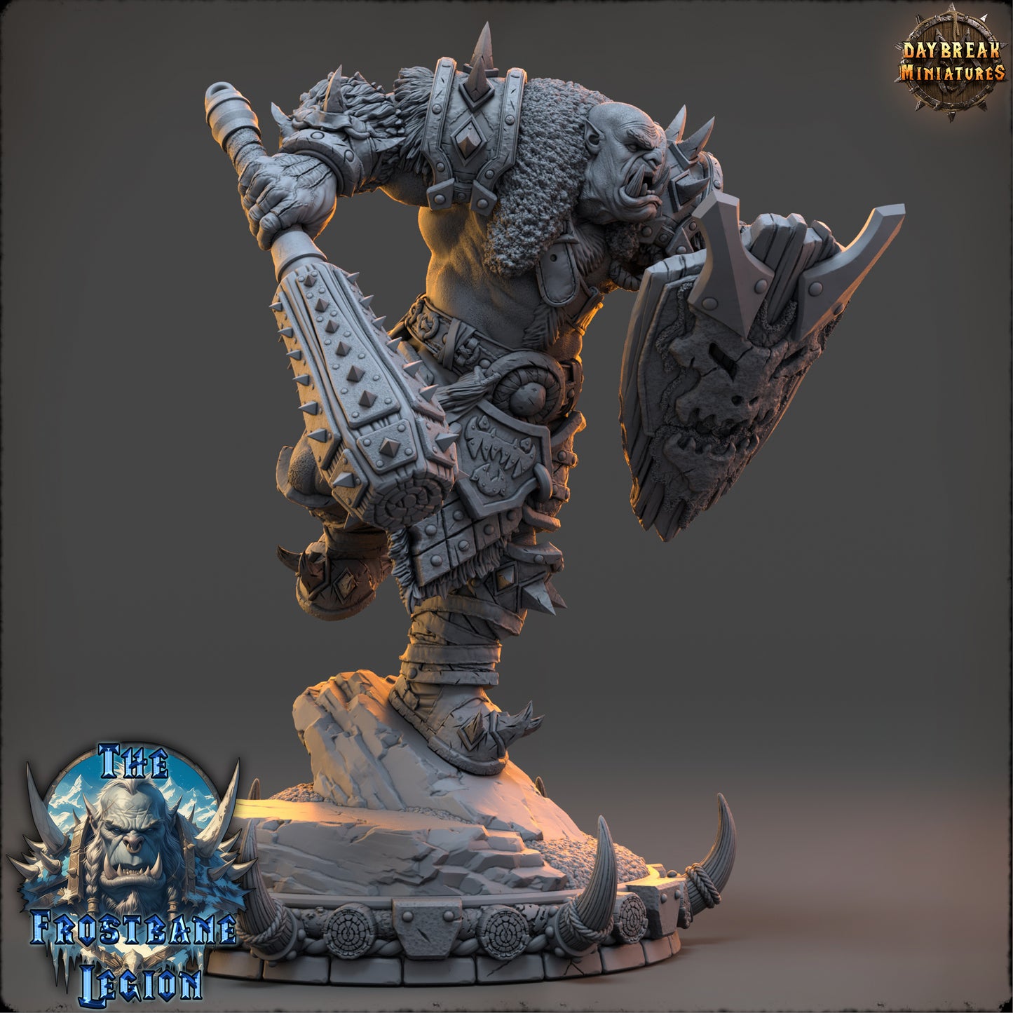 Orc Paladin Miniature | Throggar Wolfbane