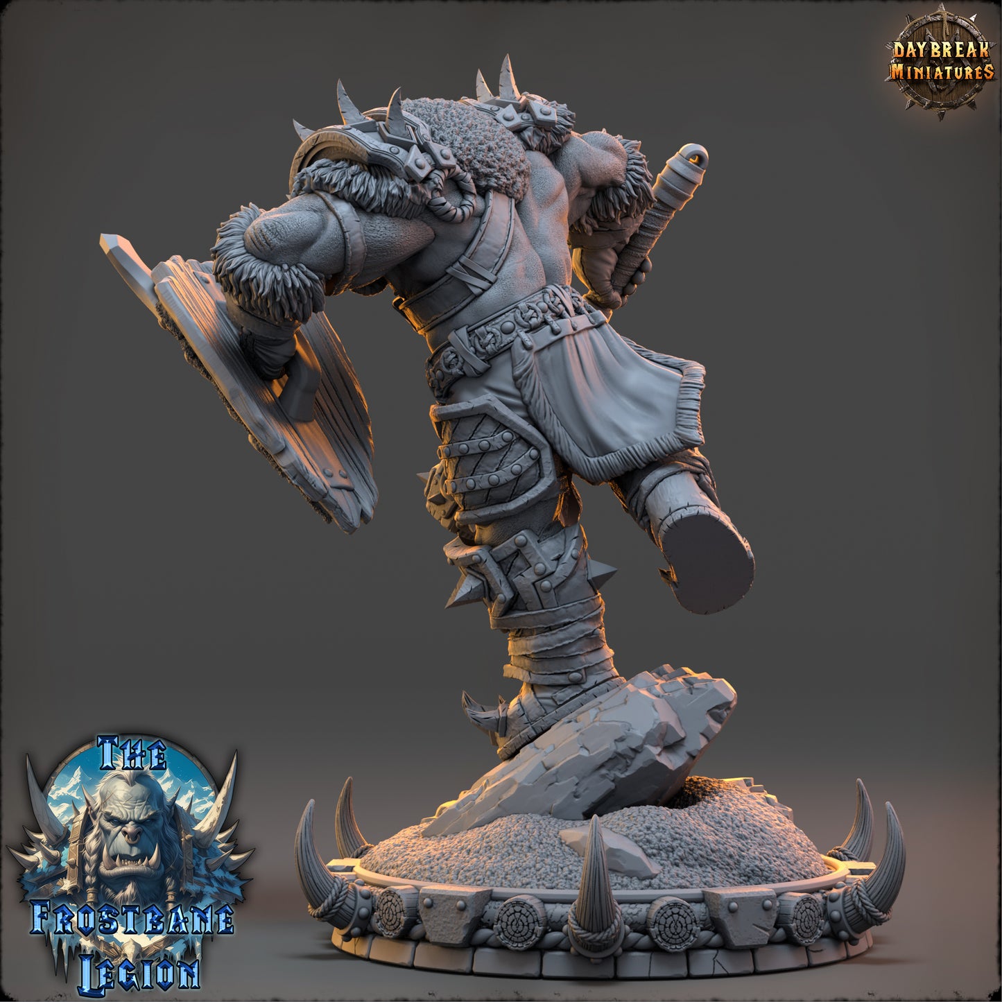 Orc Paladin Miniature | Throggar Wolfbane