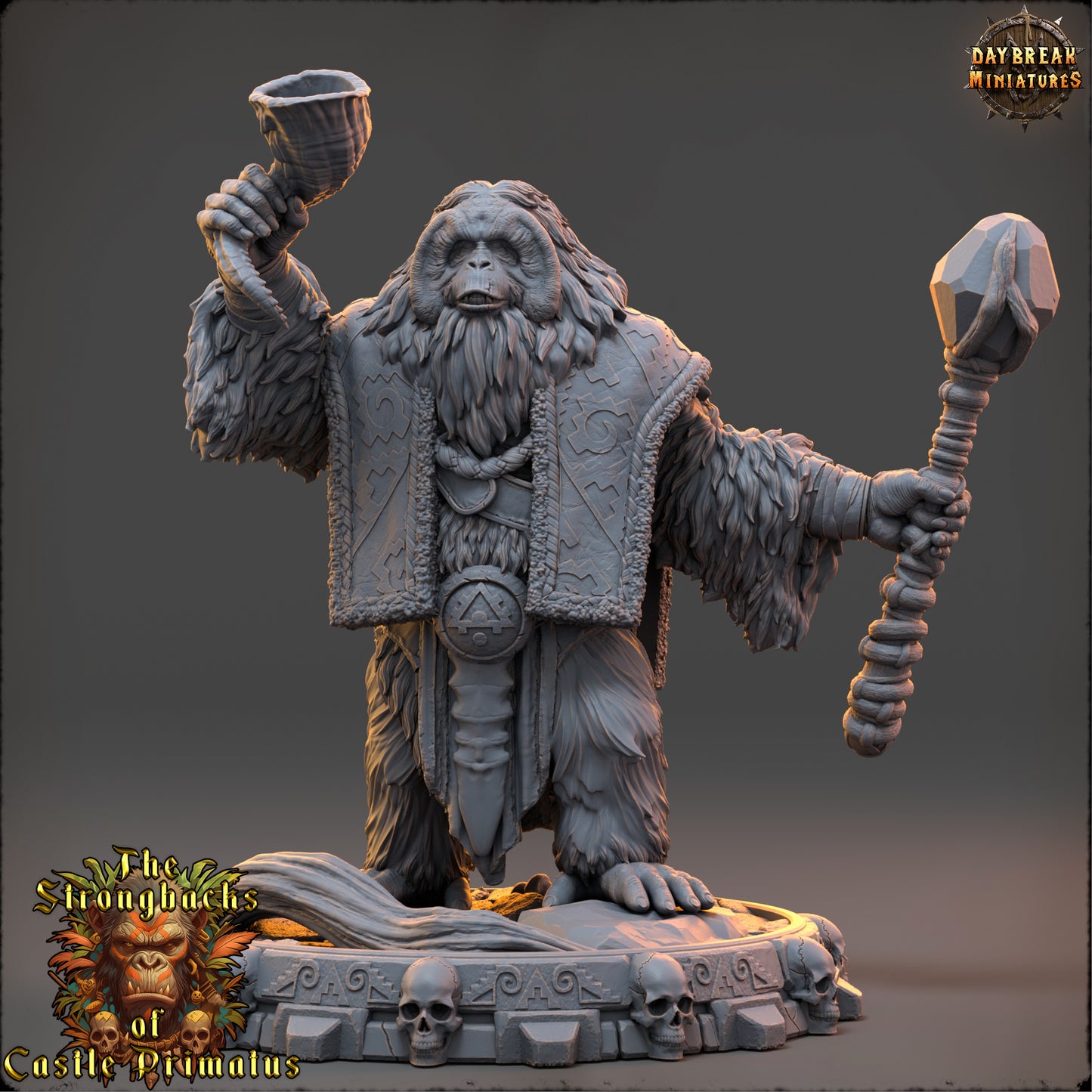 Ape Mage Miniature | Urak Vaelor