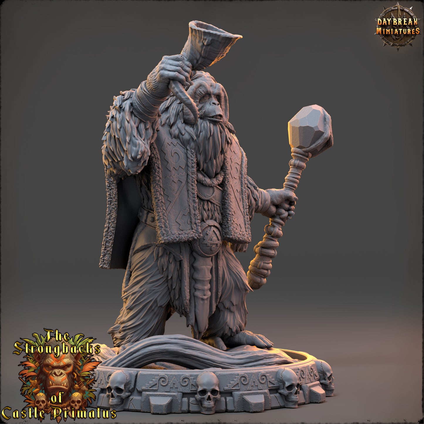Ape Mage Miniature | Urak Vaelor