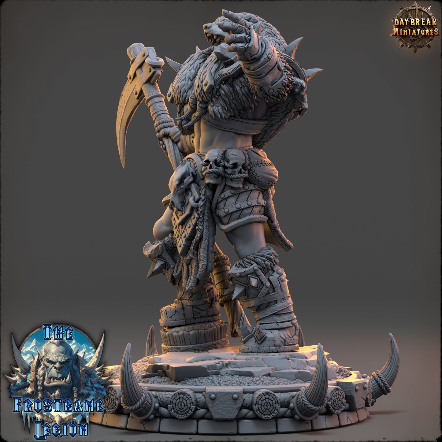 Orc Fighter Miniature | Vhala the Crimson Howler