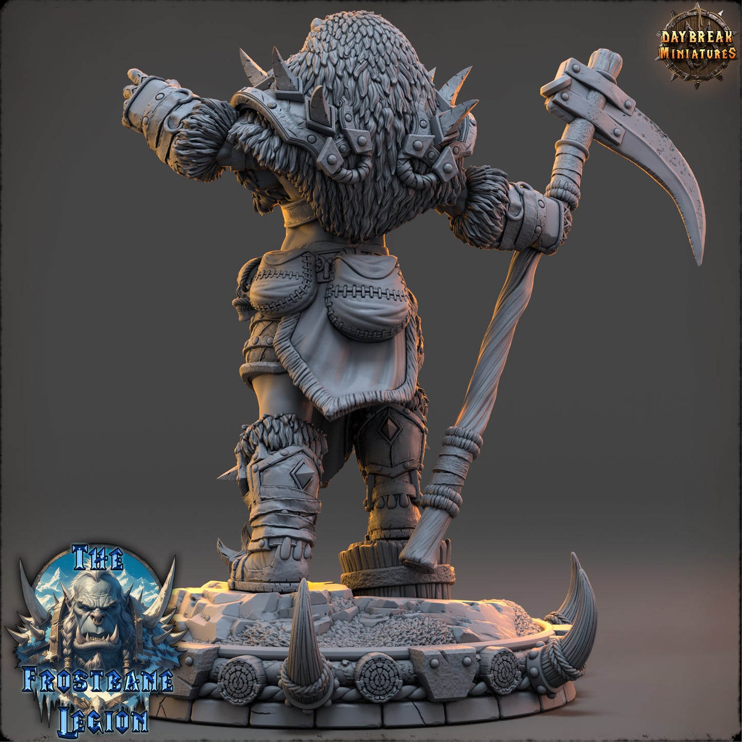 Orc Fighter Miniature | Vhala the Crimson Howler