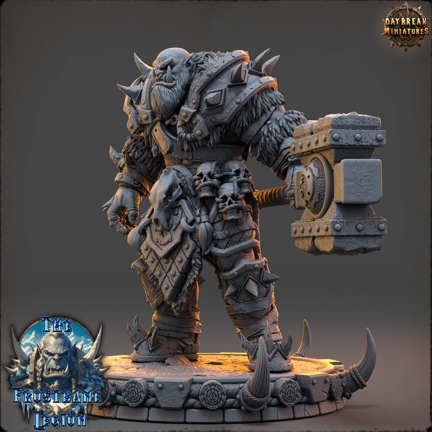 Orc Paladin Miniature | Vorgath Icefang