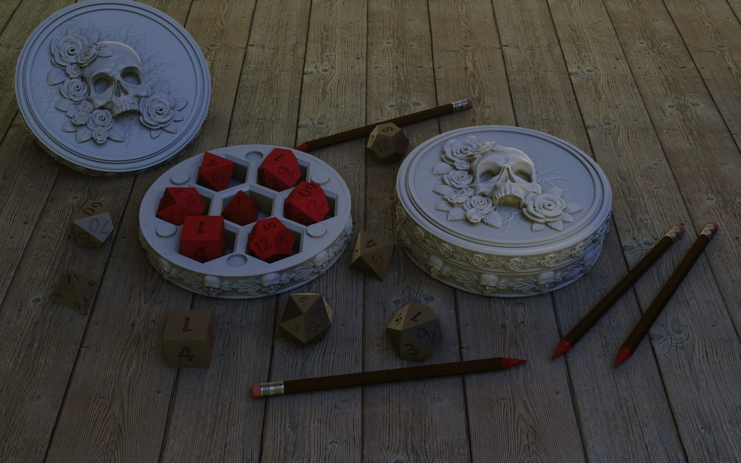 Memento Mori Dice Holder