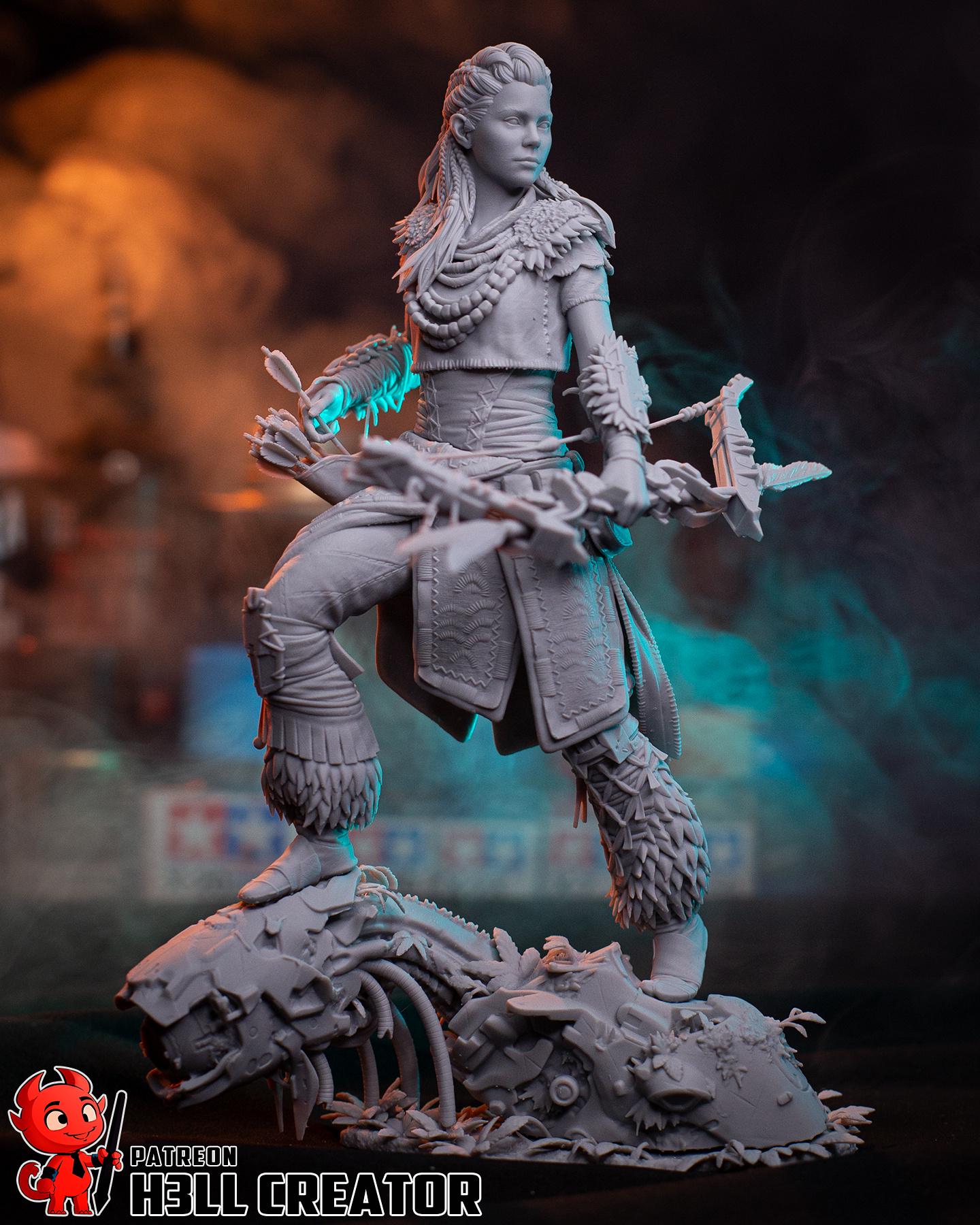 Aloy Statue 3D Printed | Gift For Gamer | Handmade Gift | Resin Figure | Hand Painted __etsy:7251971322