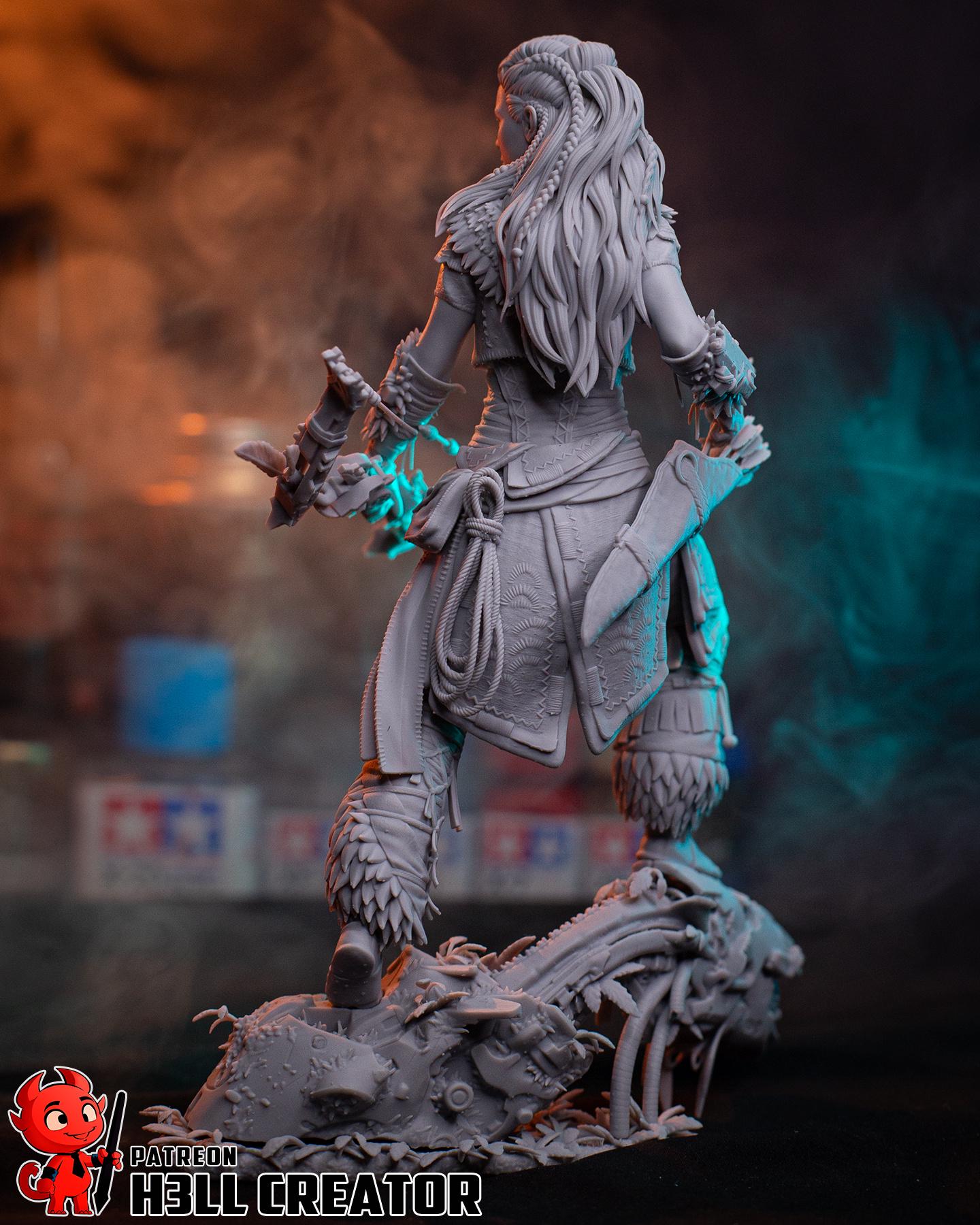 Aloy Statue 3D Printed | Gift For Gamer | Handmade Gift | Resin Figure | Hand Painted __etsy:7251971324