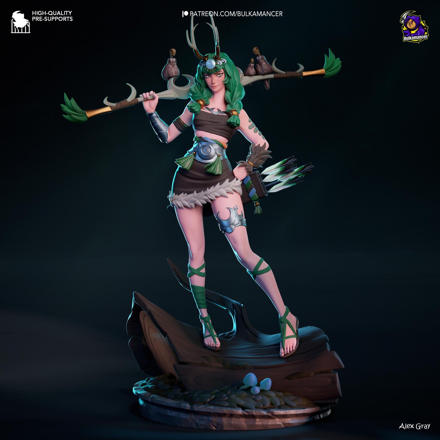 Artemis Statue 3D Printed | Gift For Gamer | Mythology | Resin Figure | Handmade Gift | Hand Painted __etsy:7253836619