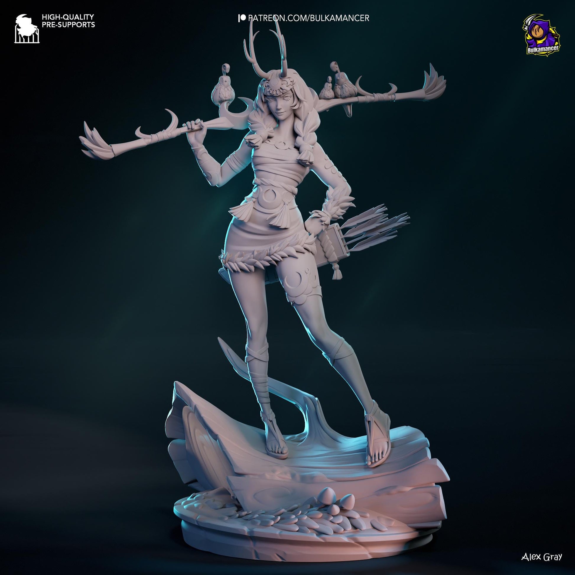 Artemis Statue 3D Printed | Gift For Gamer | Mythology | Resin Figure | Handmade Gift | Hand Painted __etsy:7253836609
