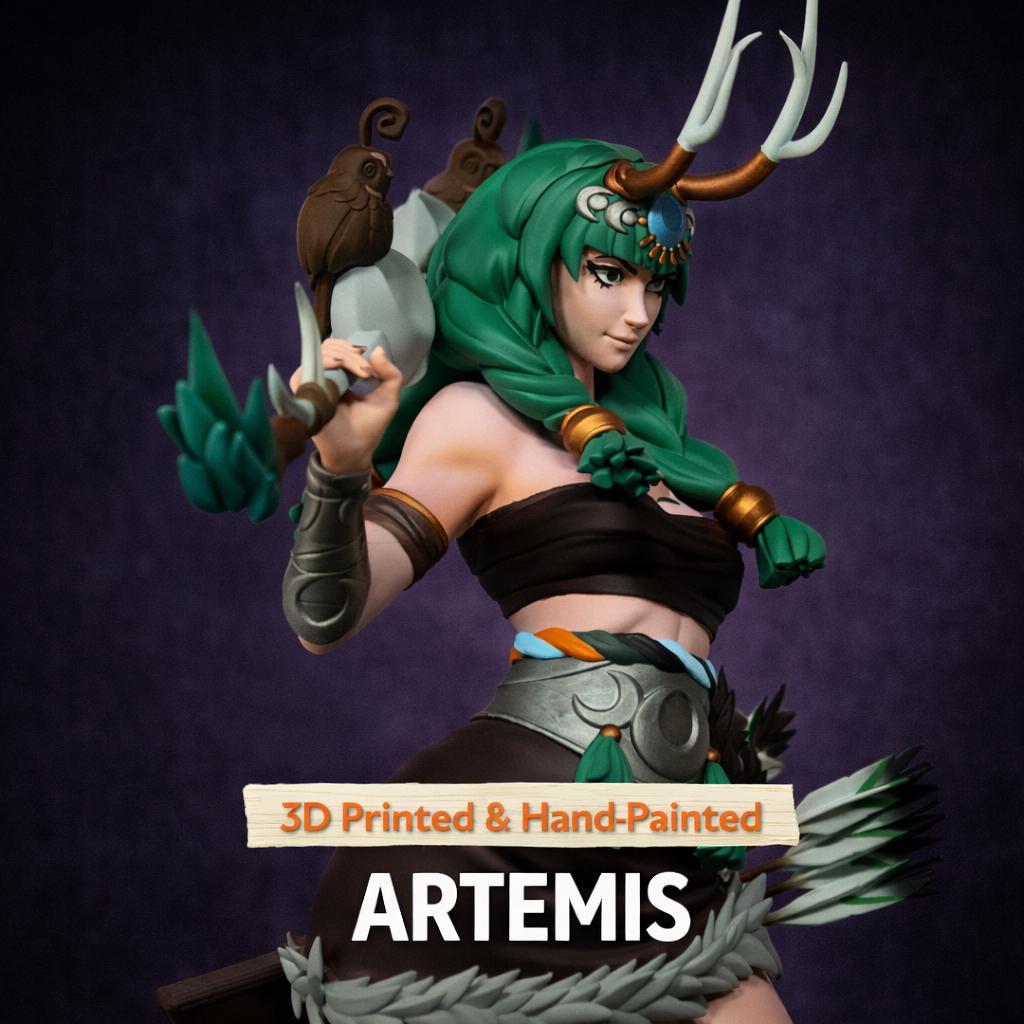 Artemis Statue 3D Printed | Gift For Gamer | Mythology | Resin Figure | Handmade Gift | Hand Painted __etsy:7873538865