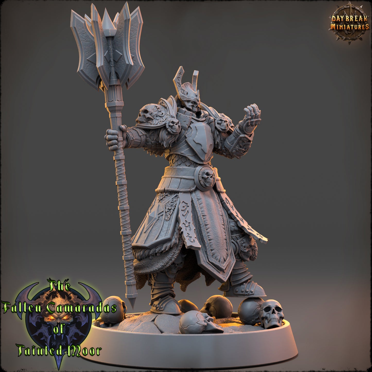 Undead Priest Miniature | Bone Warden of the Ashen Guard