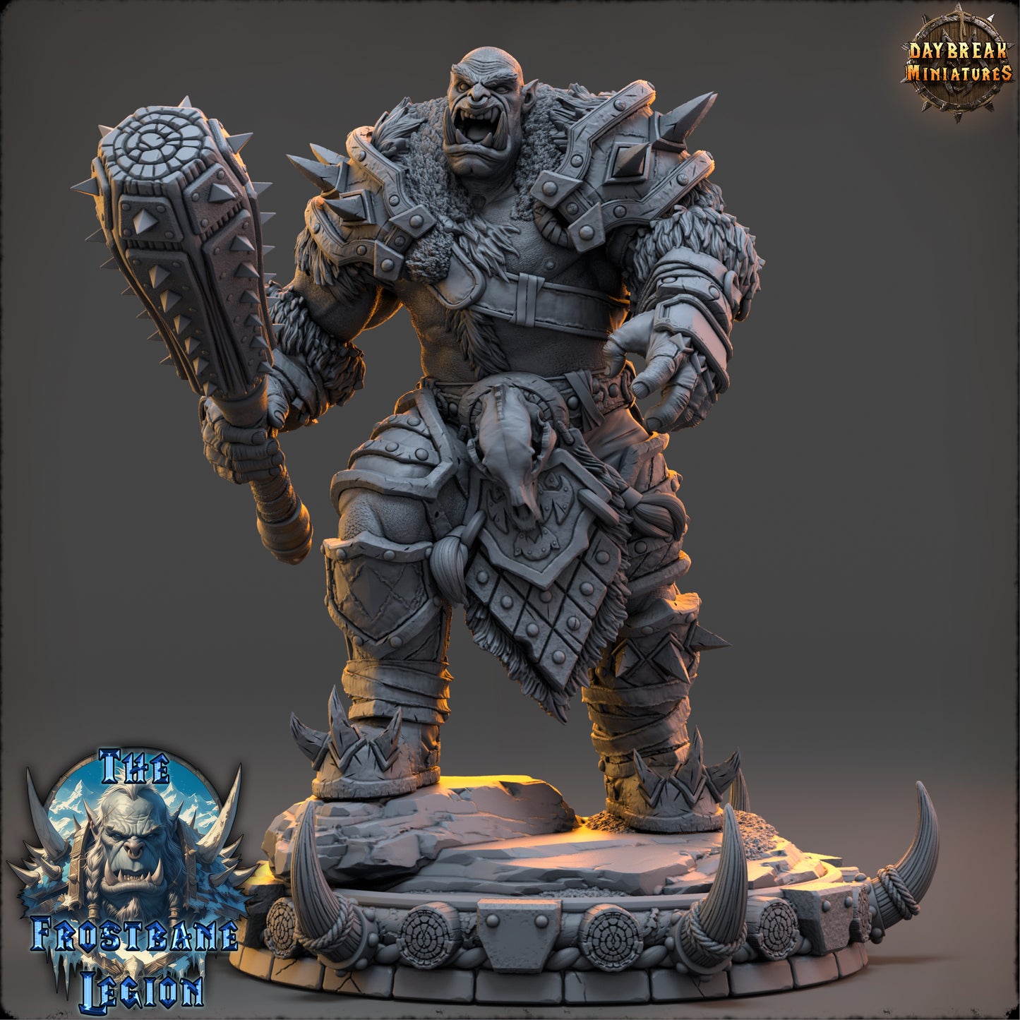 Orc Barbarian Miniature | Boroth Skullcleaver