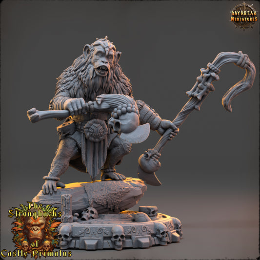 Ape Sorcerer Miniature | Brak Stormar