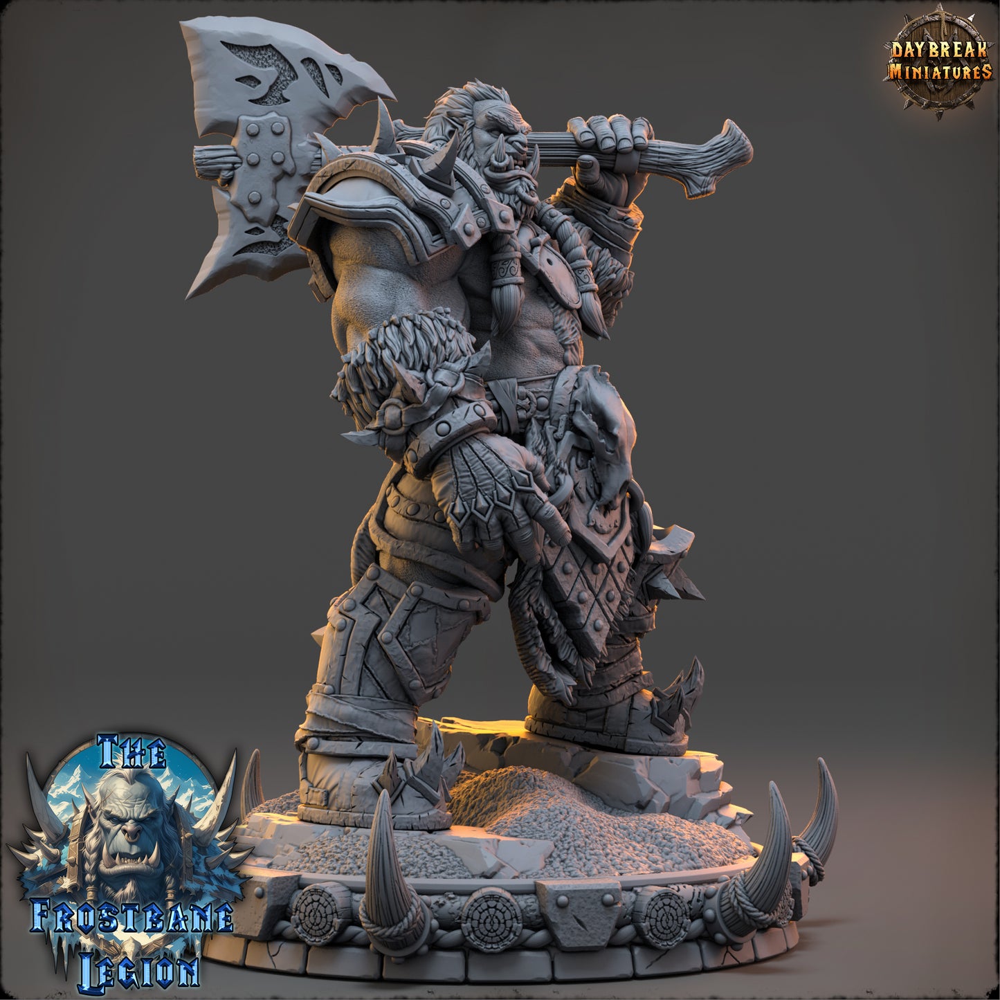 Orc Barbarian Miniature | Draumir the Frostborn