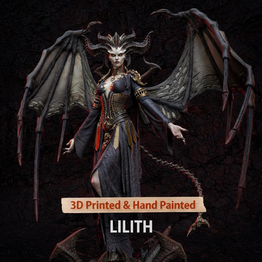Lilith Statue 3D Printed | Gift For Gamer | Resin Figure | Hand Painted __etsy:7952744417