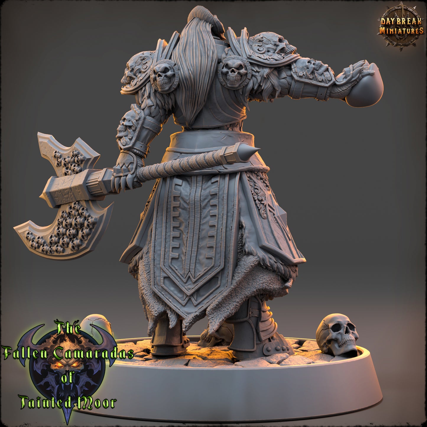 Undead Barbarian Miniature | Pale Lord Kraven