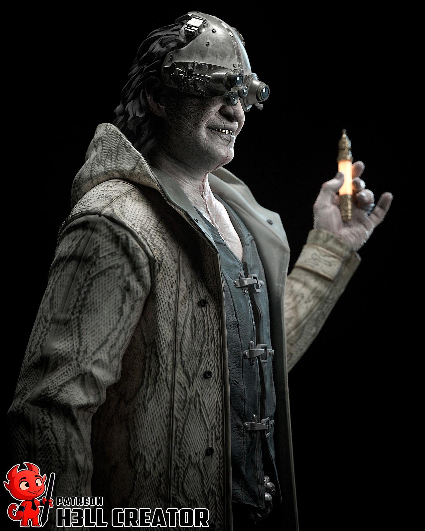 Victor Gideon Statue 3D Printed | Gift For Gamer | Resin Figure | Hand Painted __etsy:7917912174