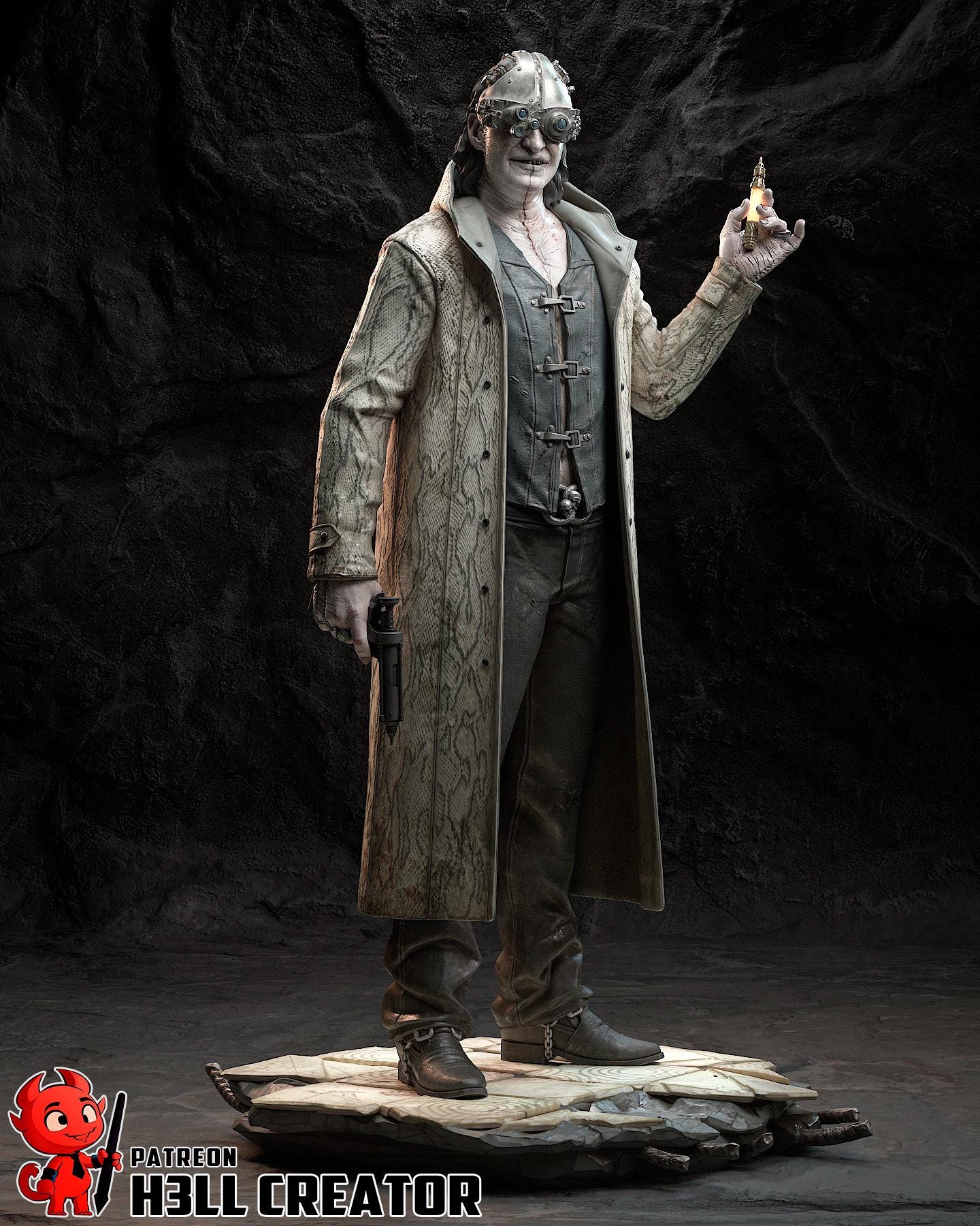 Victor Gideon Statue 3D Printed | Gift For Gamer | Resin Figure | Hand Painted __etsy:7965862069
