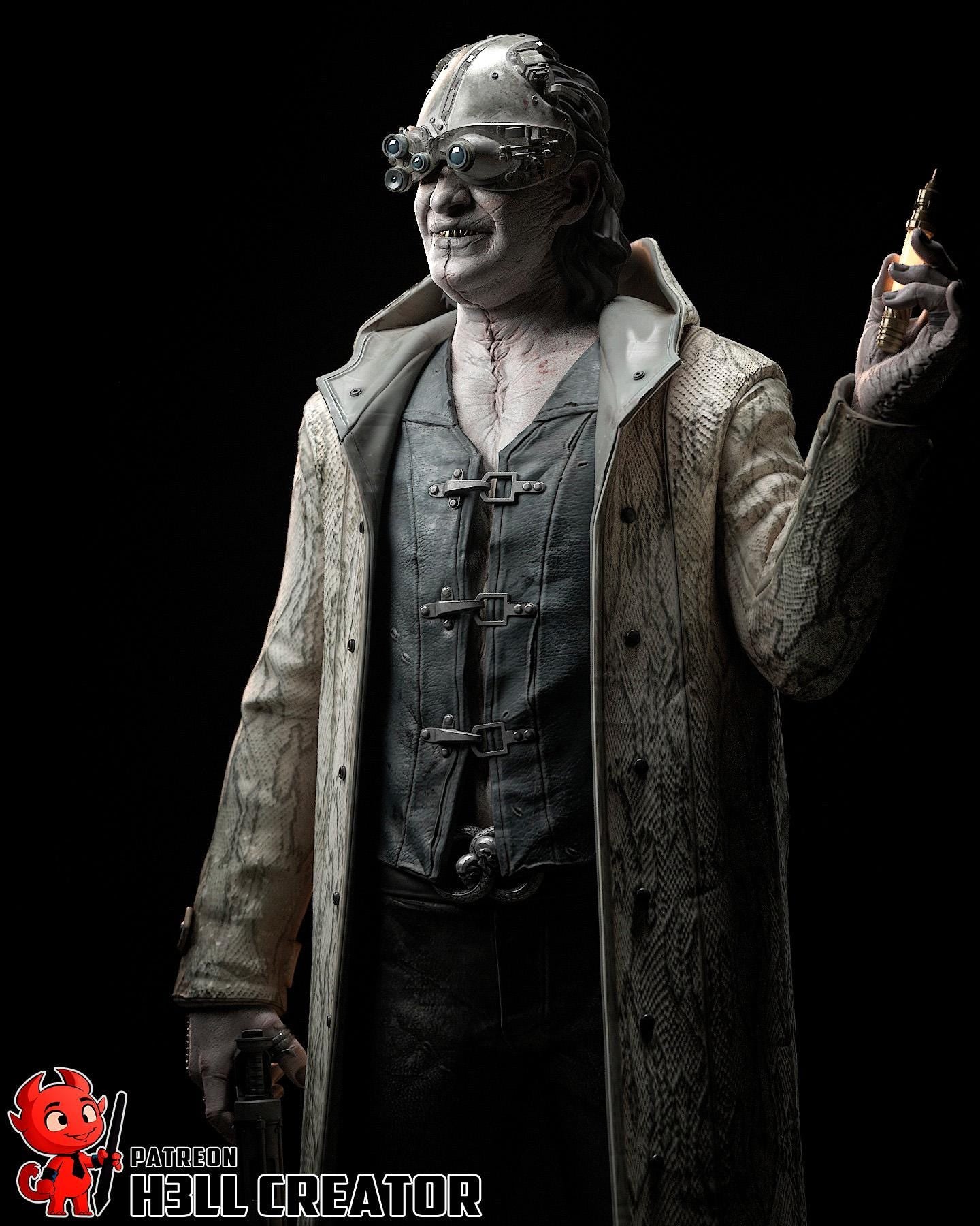 Victor Gideon Statue 3D Printed | Gift For Gamer | Resin Figure | Hand Painted __etsy:7965862035