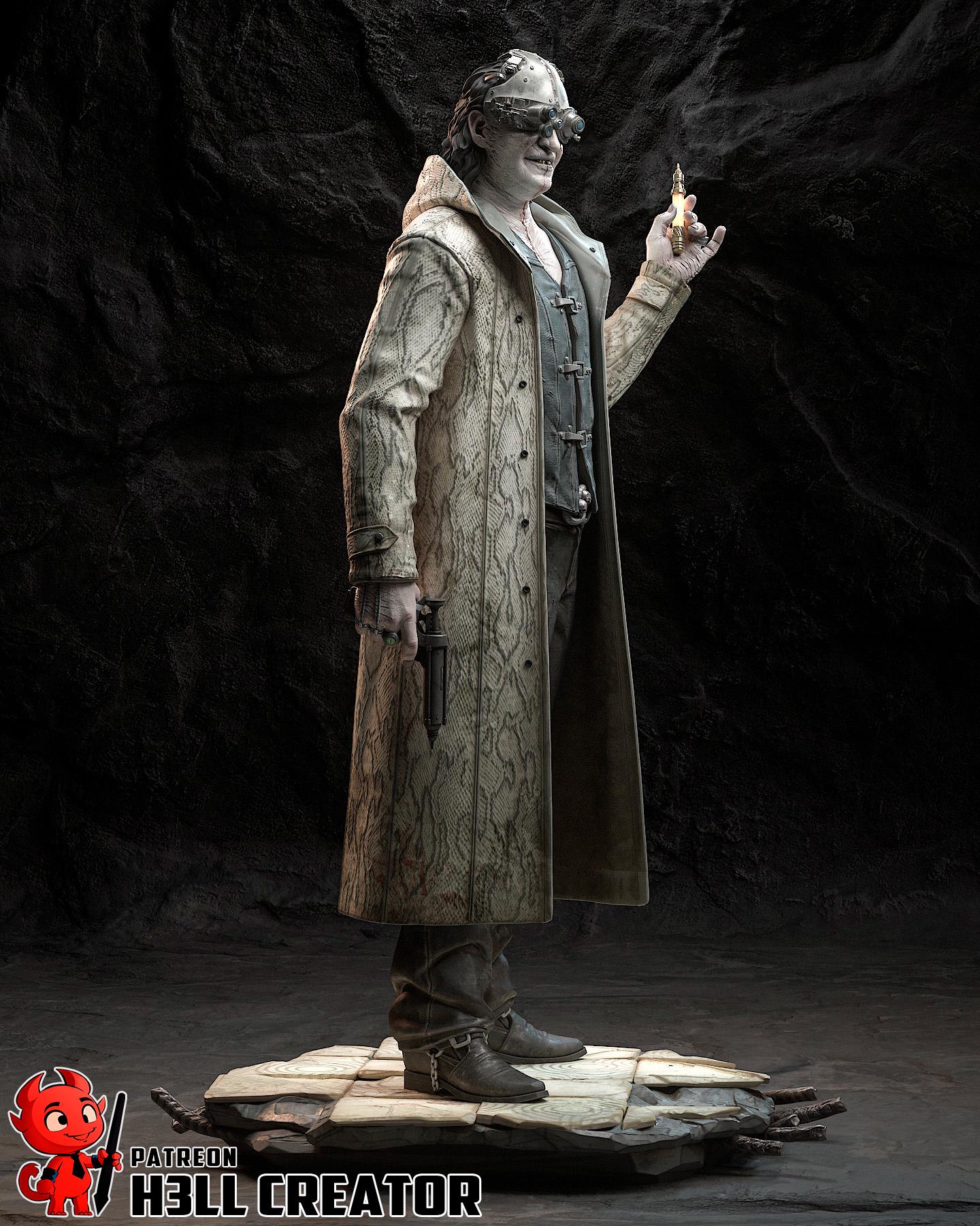 Victor Gideon Statue 3D Printed | Gift For Gamer | Resin Figure | Hand Painted __etsy:7965862067