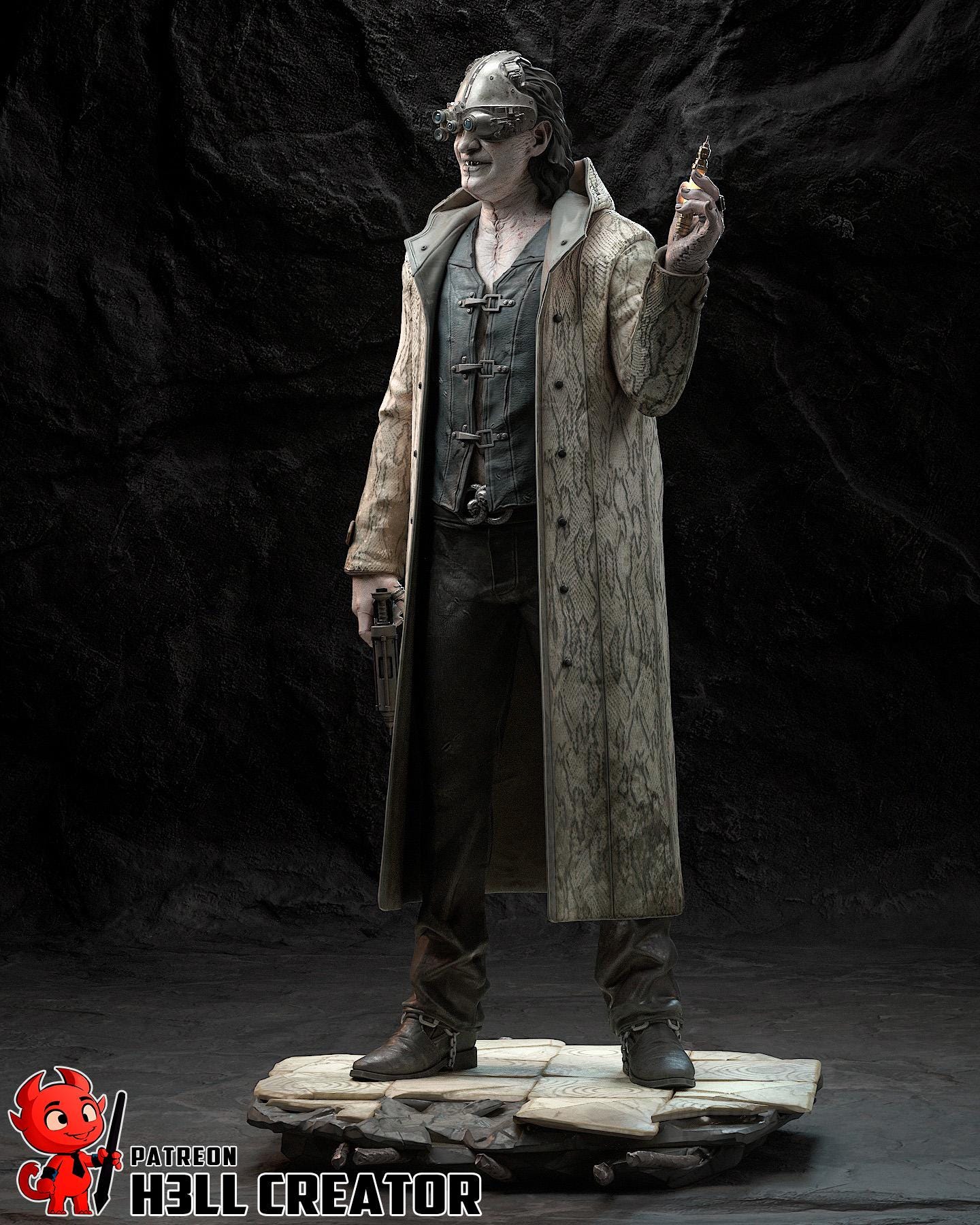 Victor Gideon Statue 3D Printed | Gift For Gamer | Resin Figure | Hand Painted __etsy:7917910948