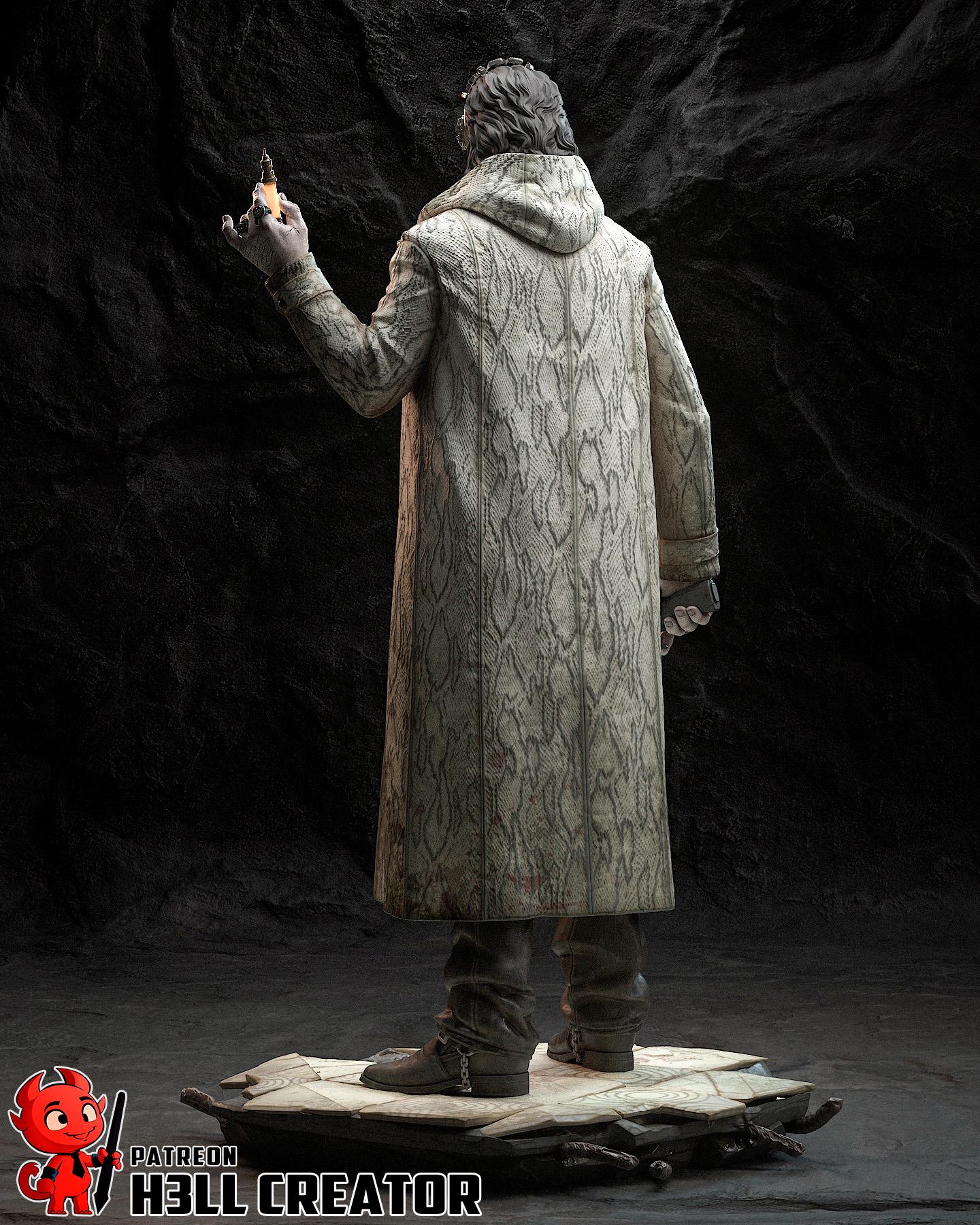 Victor Gideon Statue 3D Printed | Gift For Gamer | Resin Figure | Hand Painted __etsy:7917910954