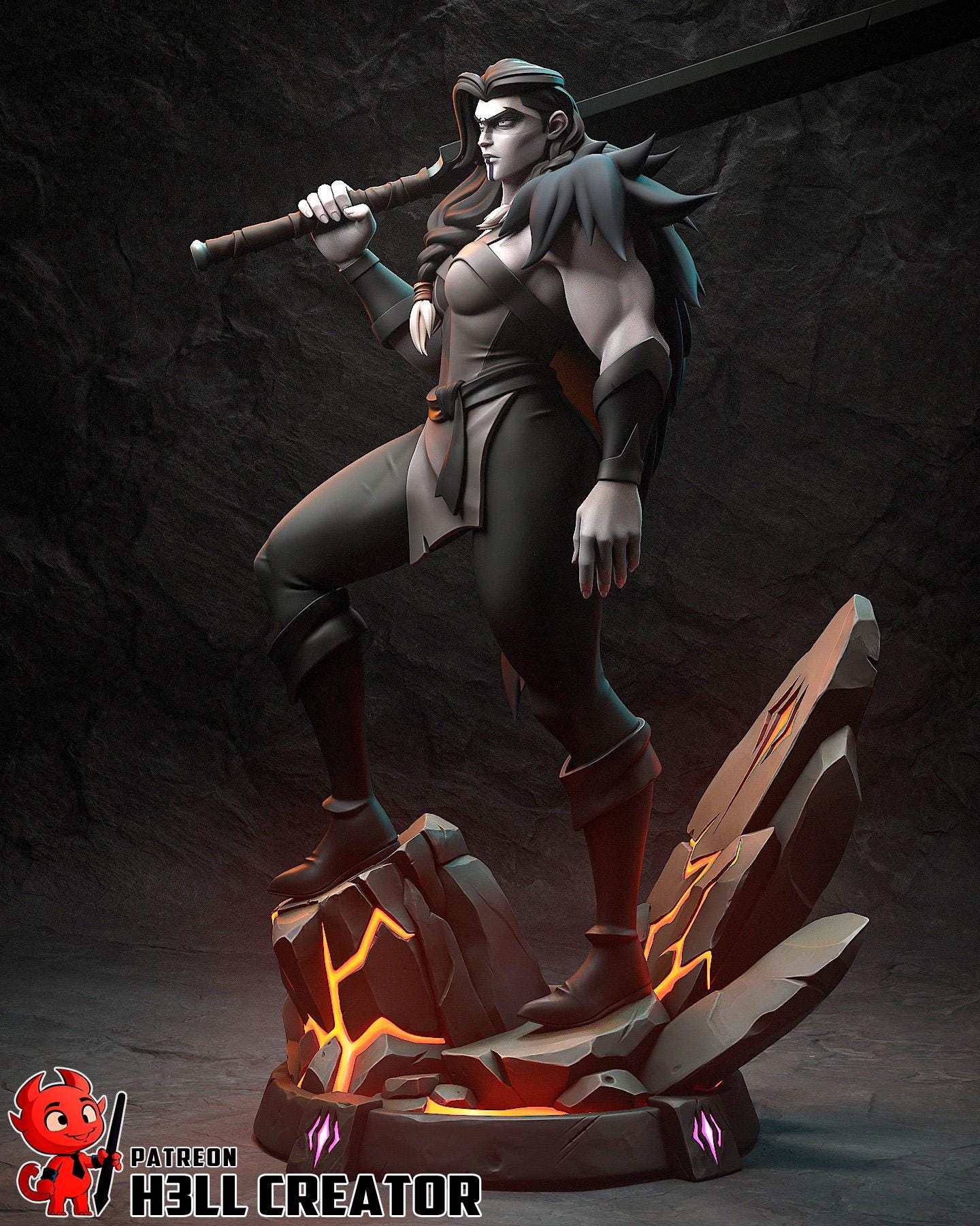 Yasha Nydoorin Statue 3D Printed | Gift For Gamer | Resin Figure | Hand Painted __etsy:7807102826