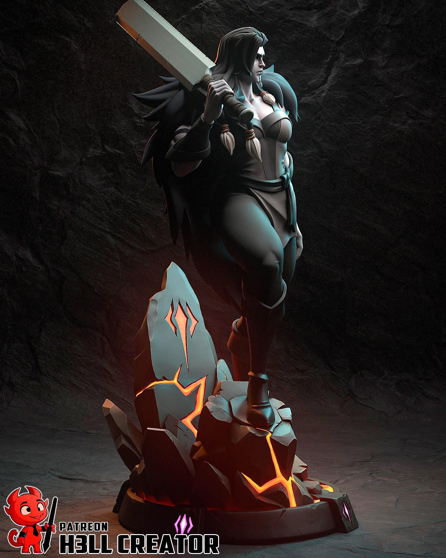 Yasha Nydoorin Statue 3D Printed | Gift For Gamer | Resin Figure | Hand Painted __etsy:7807102830