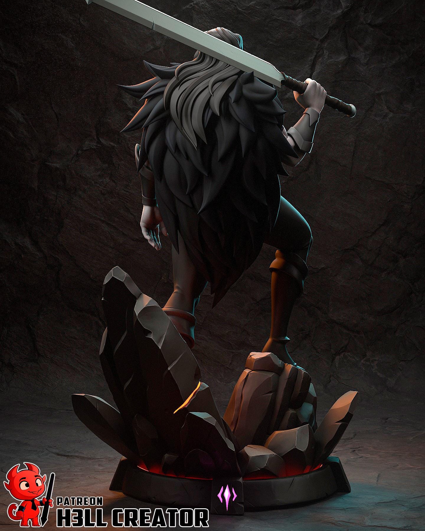Yasha Nydoorin Statue 3D Printed | Gift For Gamer | Resin Figure | Hand Painted __etsy:7855043877