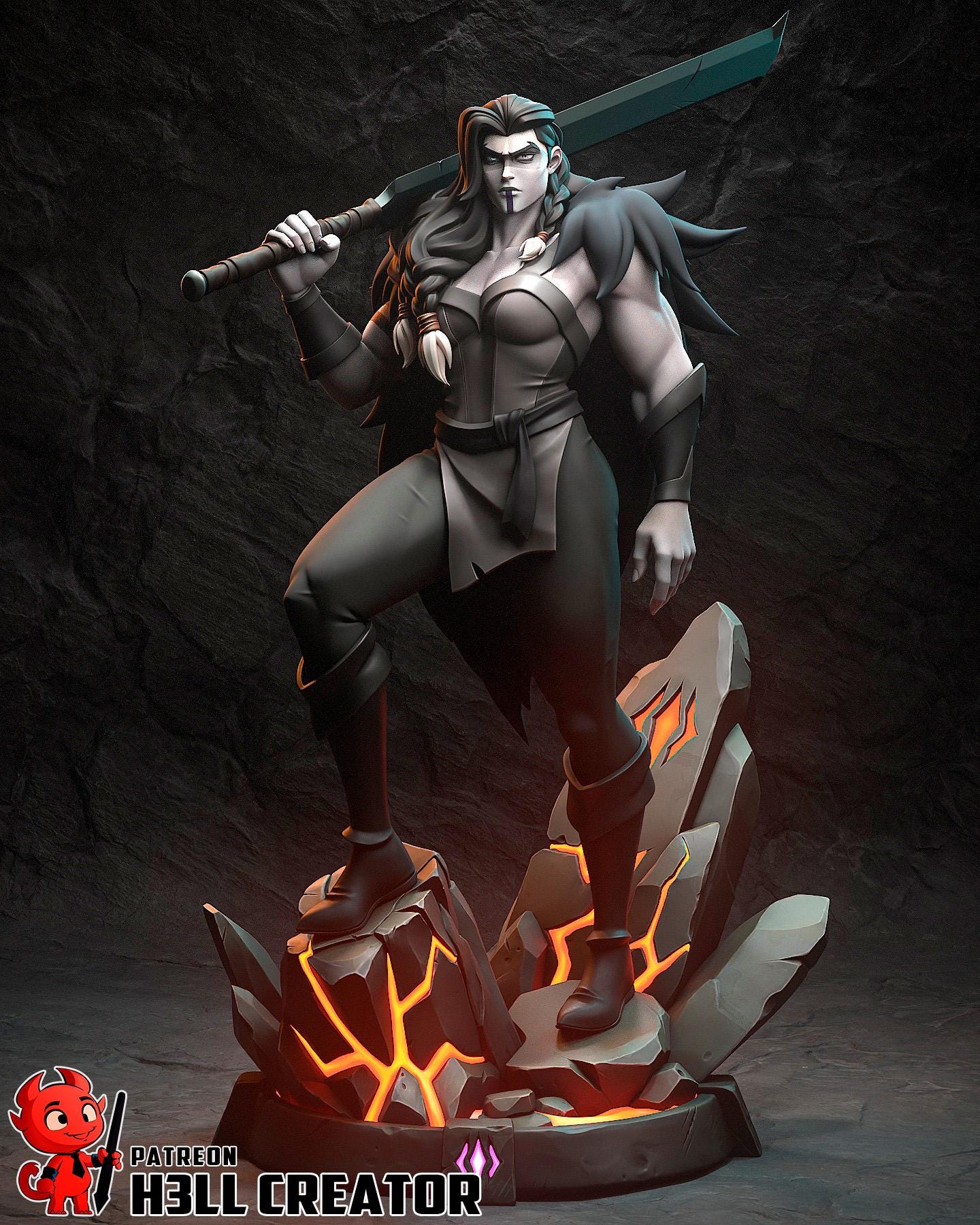 Yasha Nydoorin Statue 3D Printed | Gift For Gamer | Resin Figure | Hand Painted __etsy:7807103206