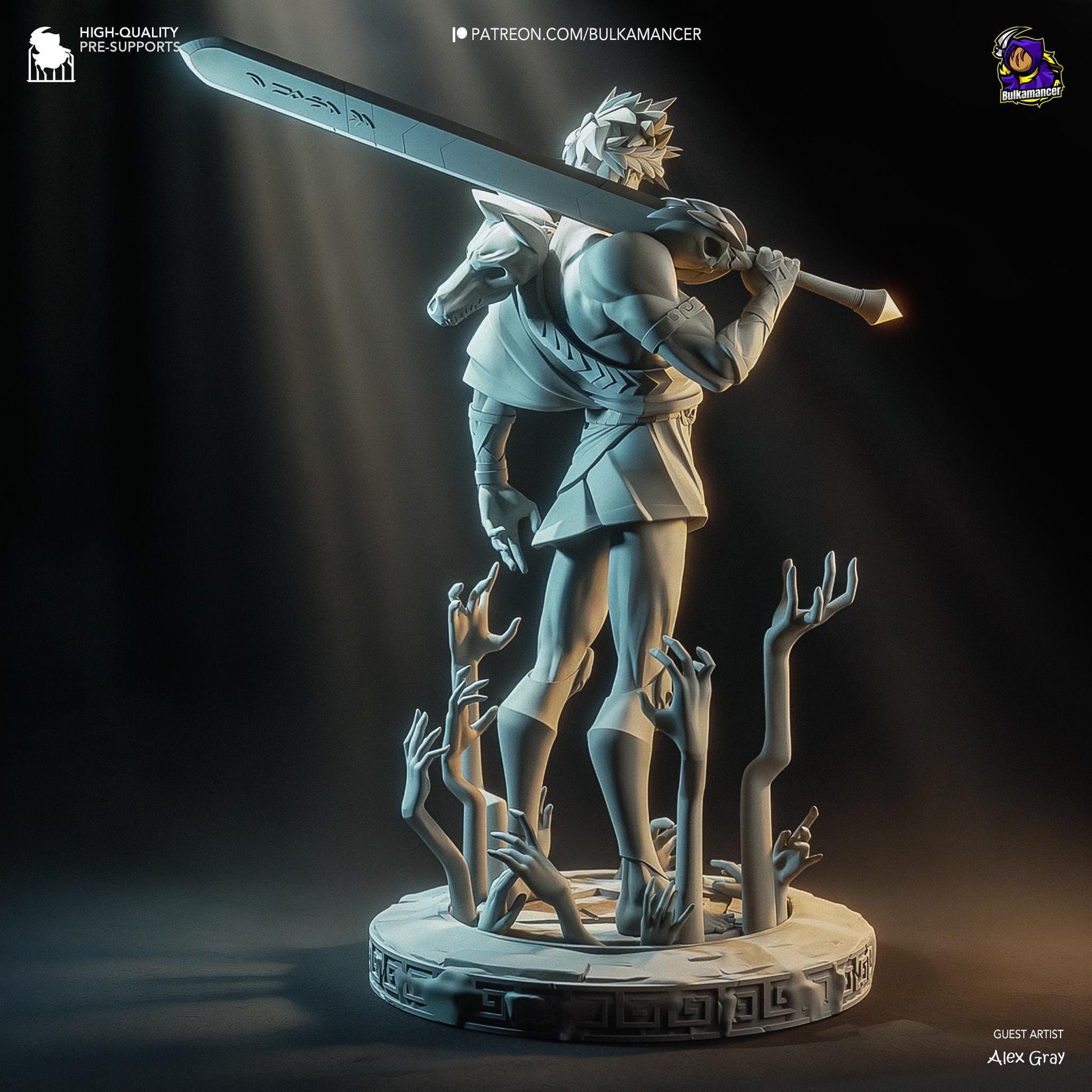 Zagreus Statue 3D Printed | Gift For Gamer | Resin Figure | Handmade Gift | Hand Painted __etsy:6795484472
