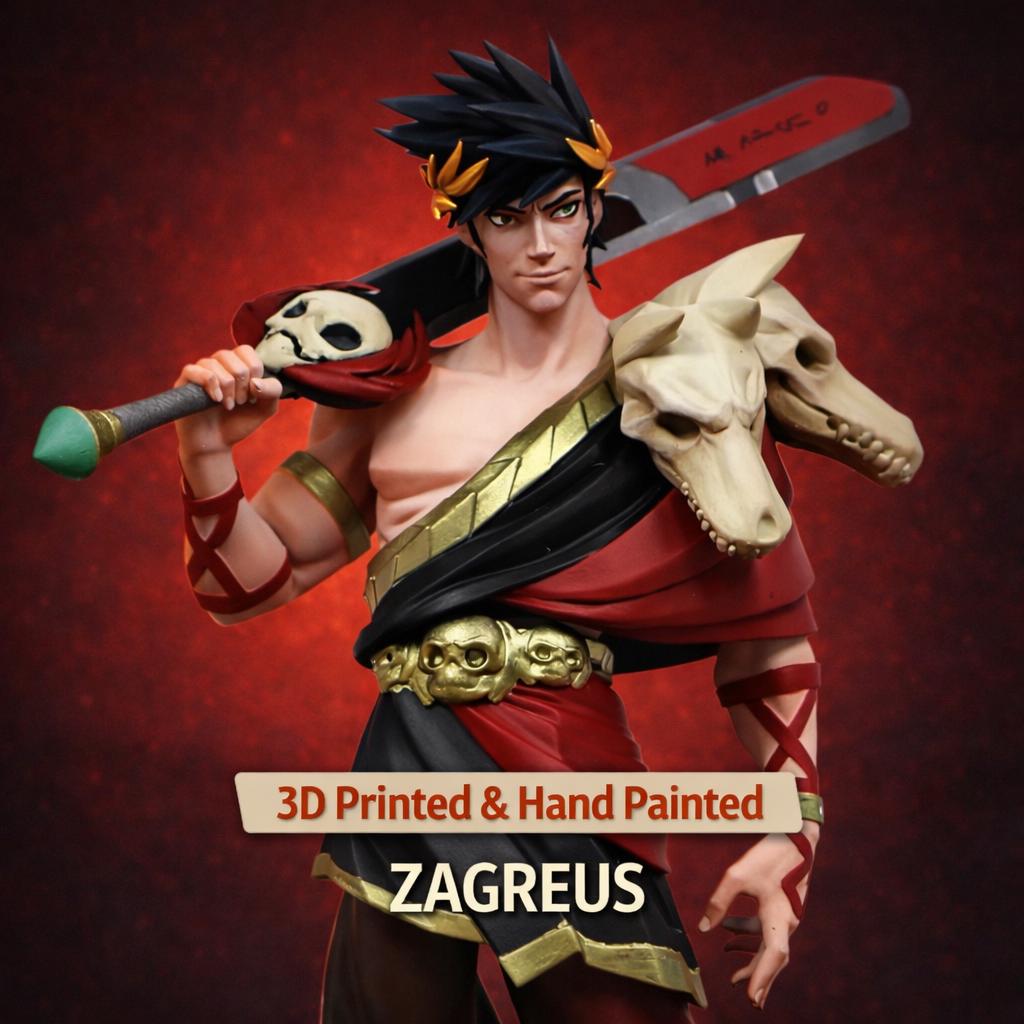 Zagreus Statue 3D Printed | Gift For Gamer | Resin Figure | Handmade Gift | Hand Painted __etsy:7952786311